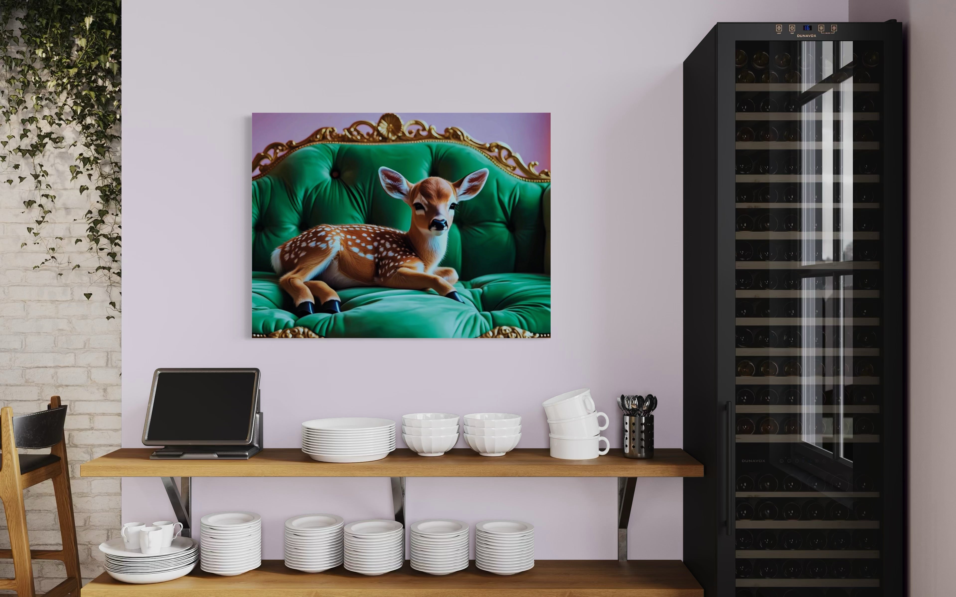 Baby Deer Resting Museum Print