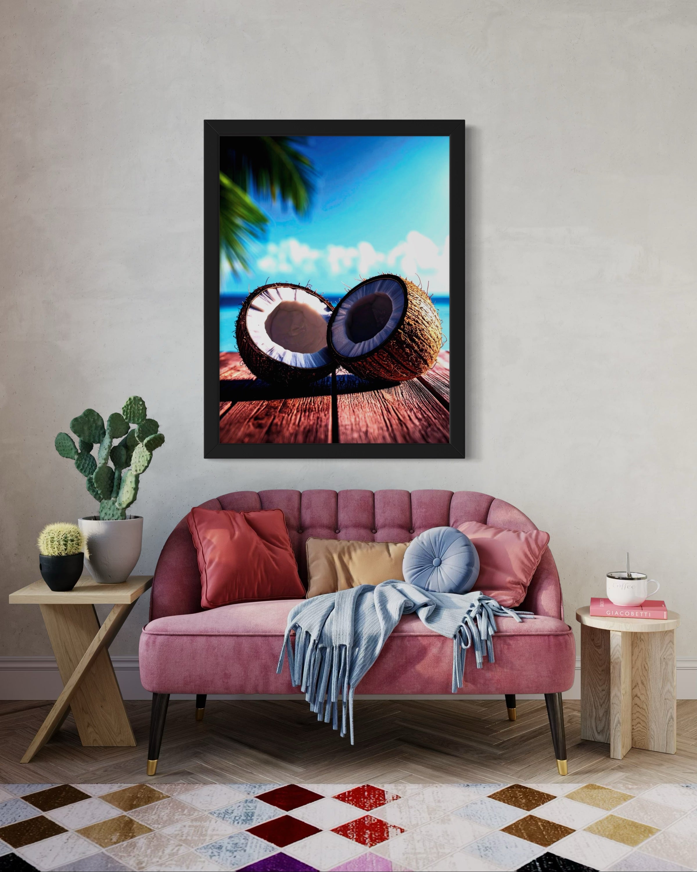 Coconuts in Paradise Museum Print
