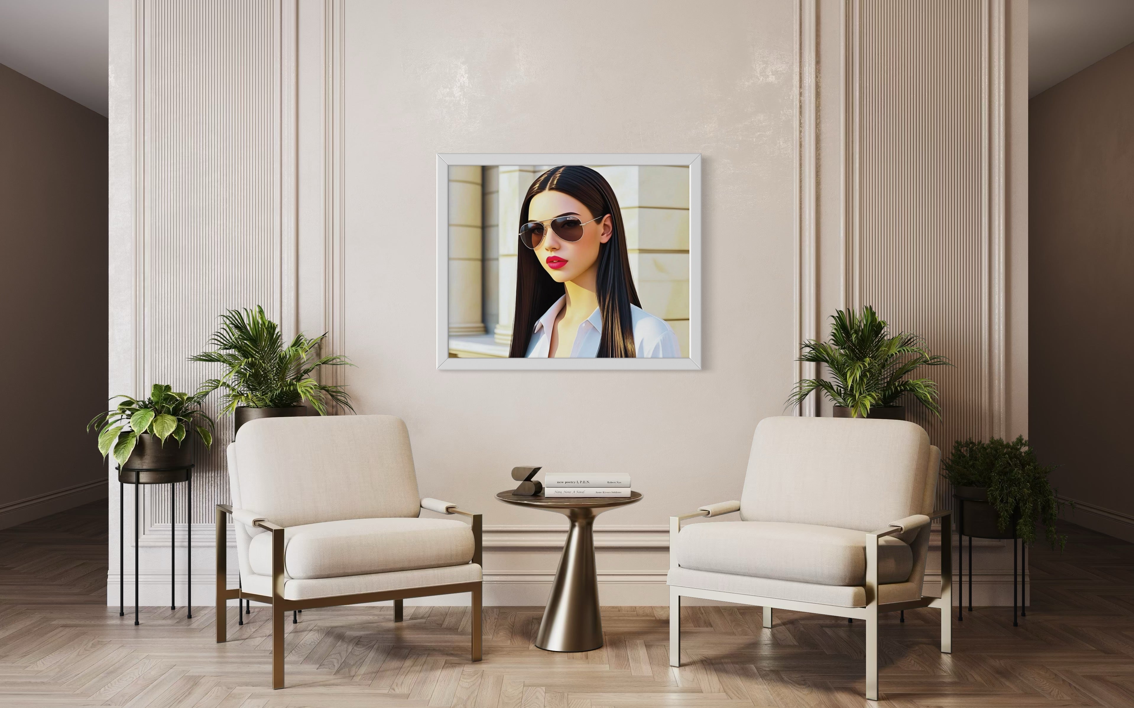 Business Babe with Sunglasses Museum Print