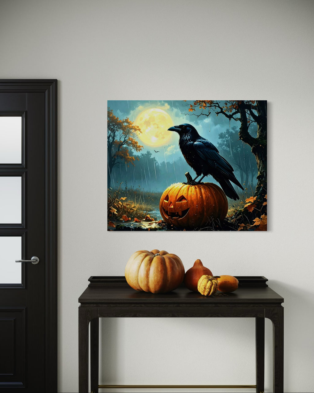 Crow on Jack O Lantern