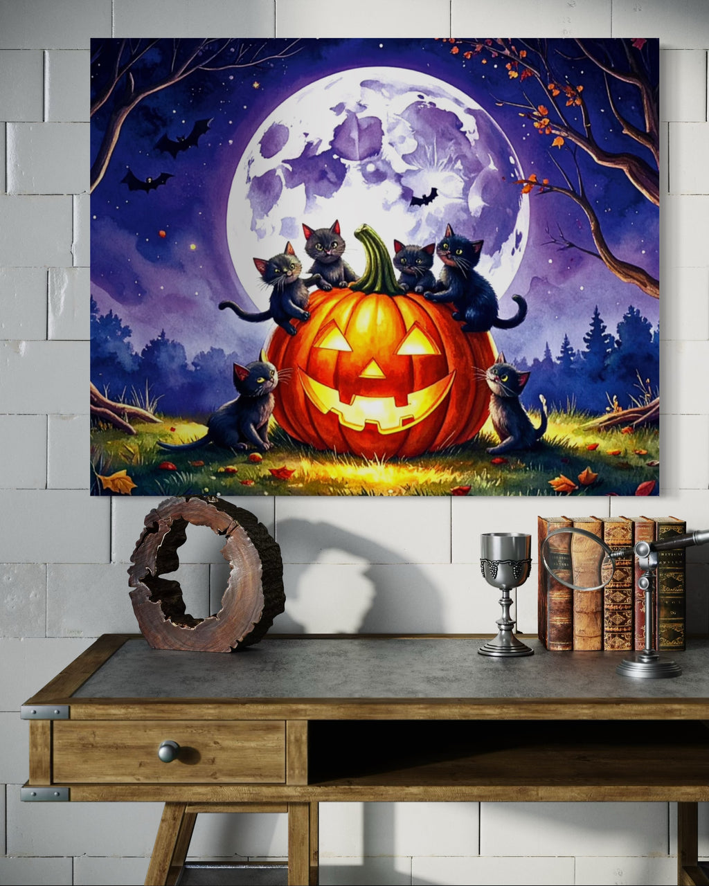 Kittens on a Jack O Lantern