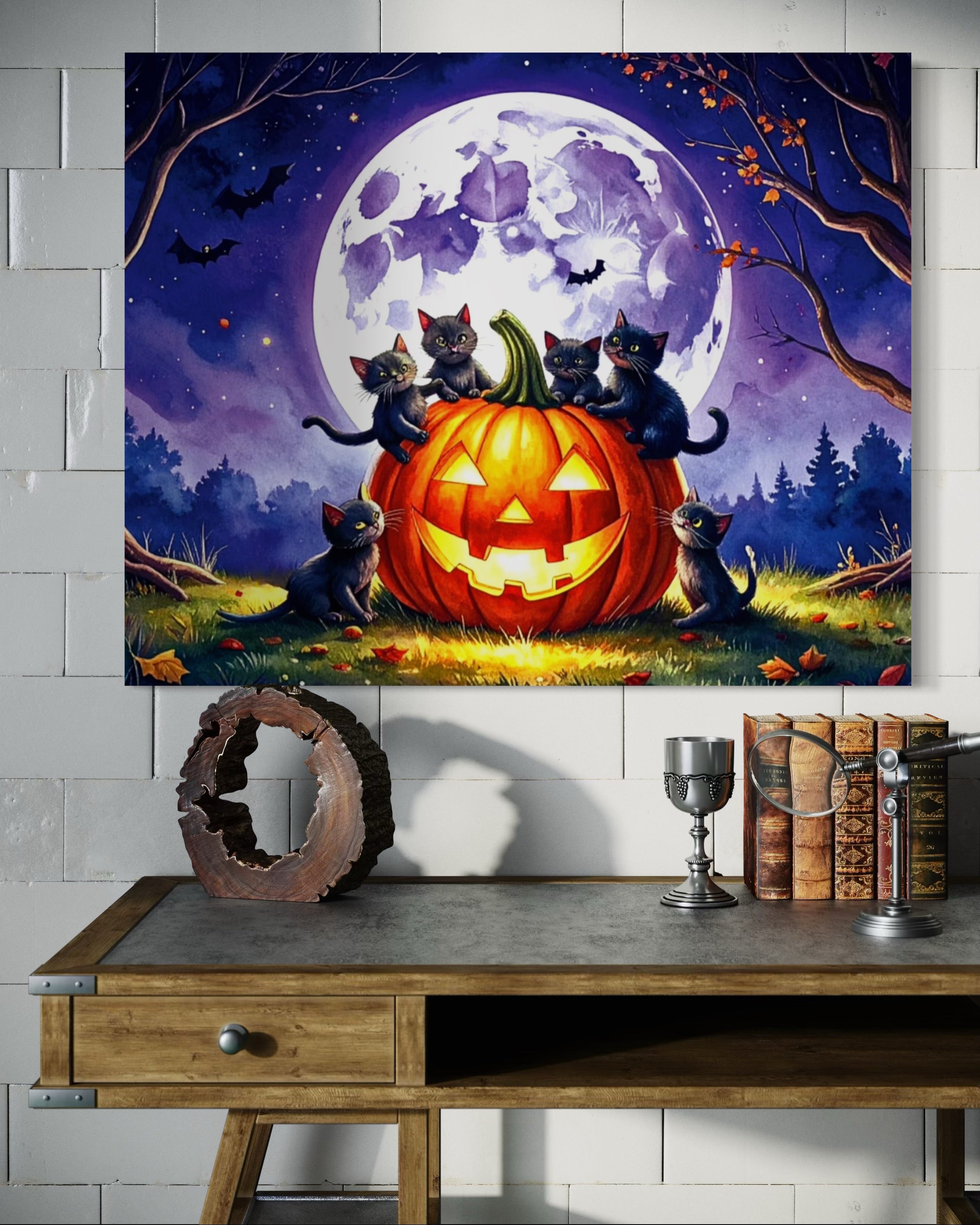 Kittens on a Jack O Lantern