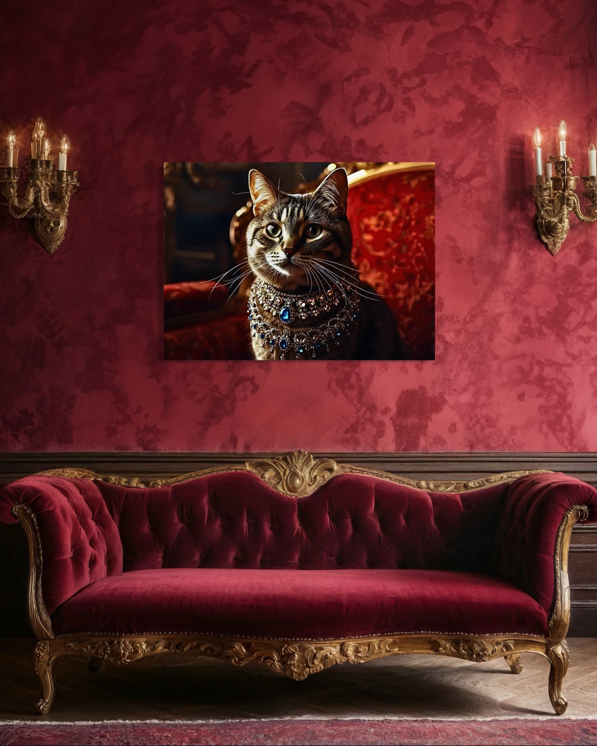 Victorian Royal Cat Portrait Museum Print