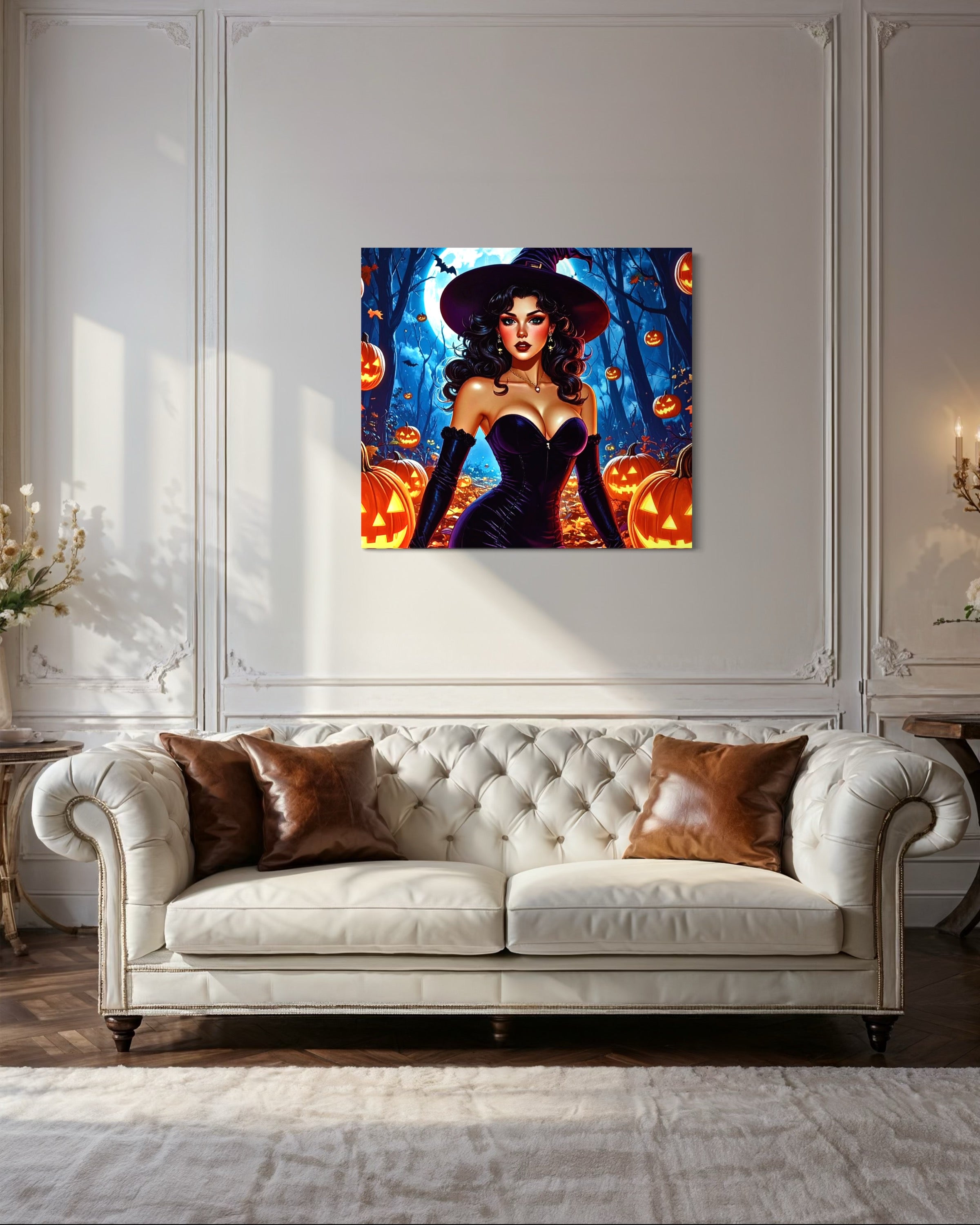 Retro 1950's Brunette Witch Museum Print