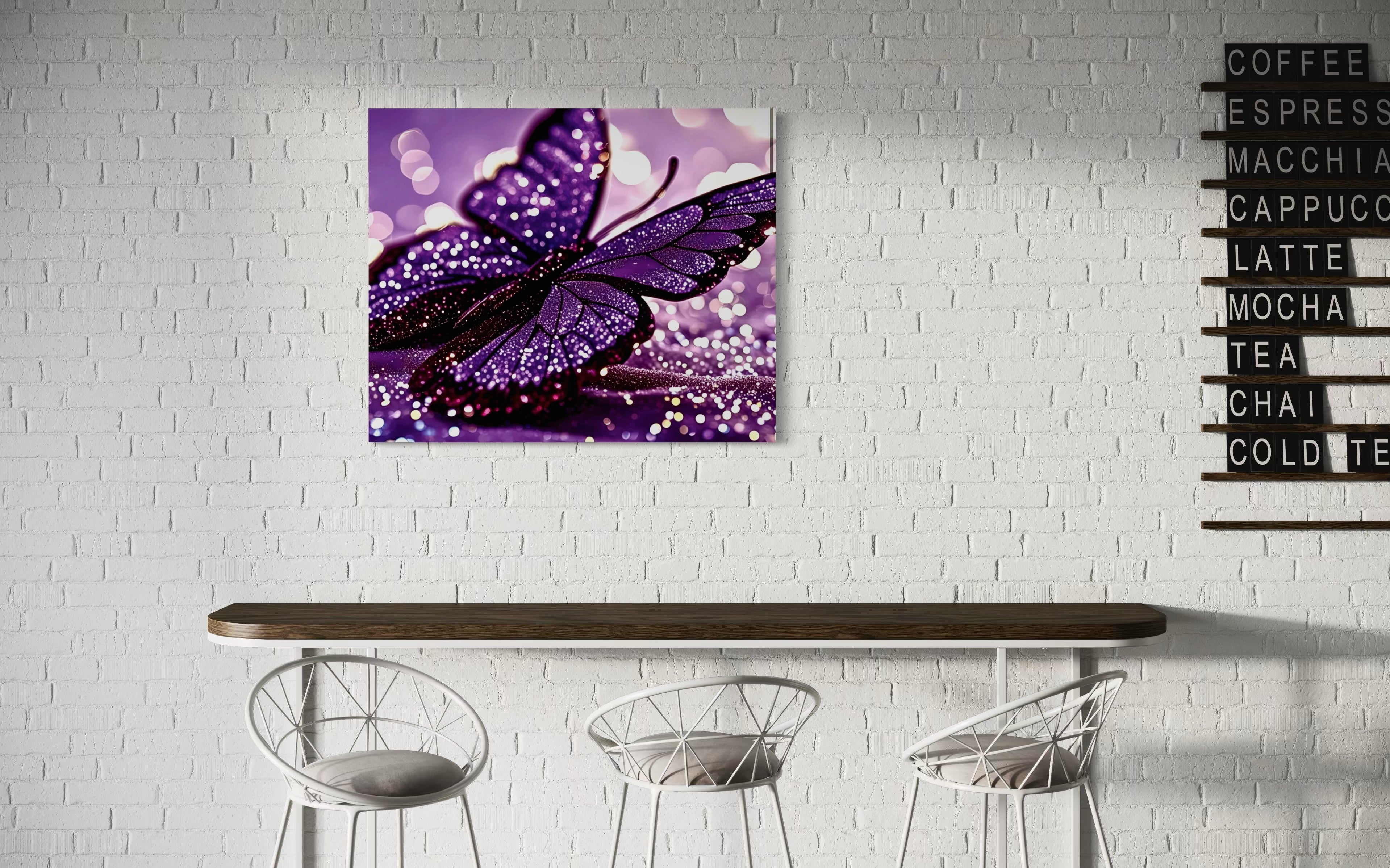 Glitter Purple Butterfly