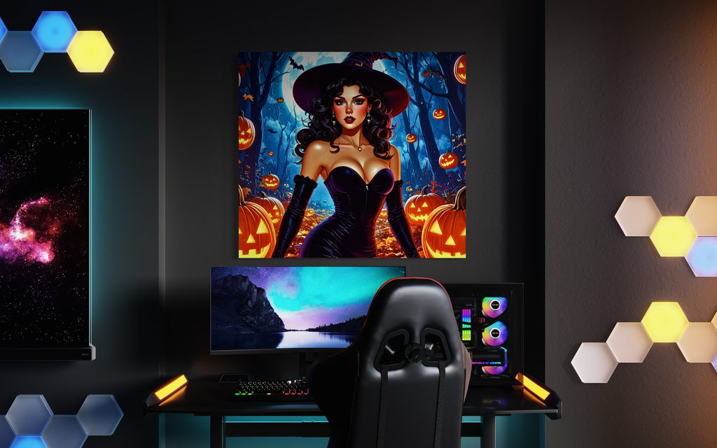 Retro 1950's Brunette Witch Museum Print