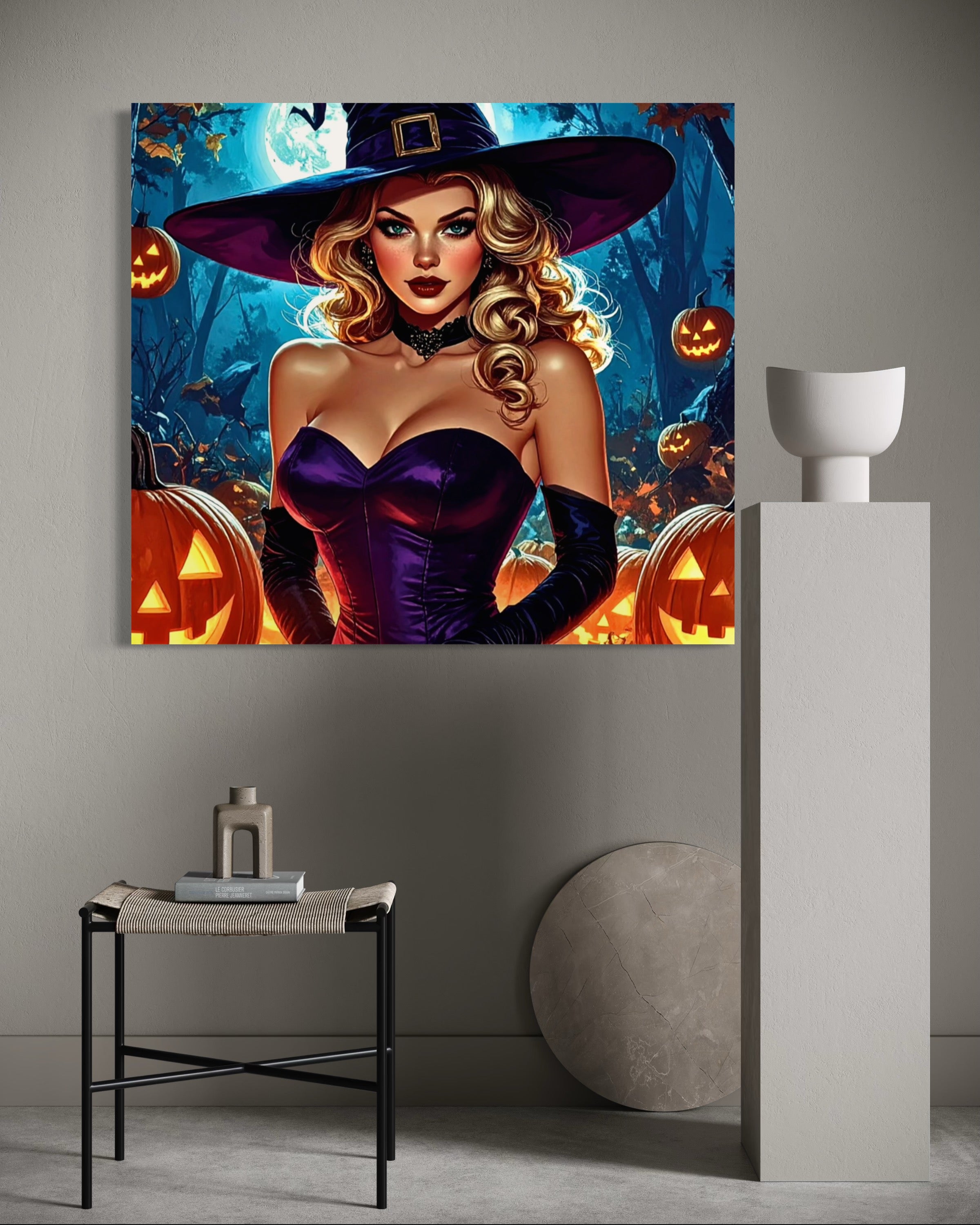Halloween Blonde Witch Museum Print