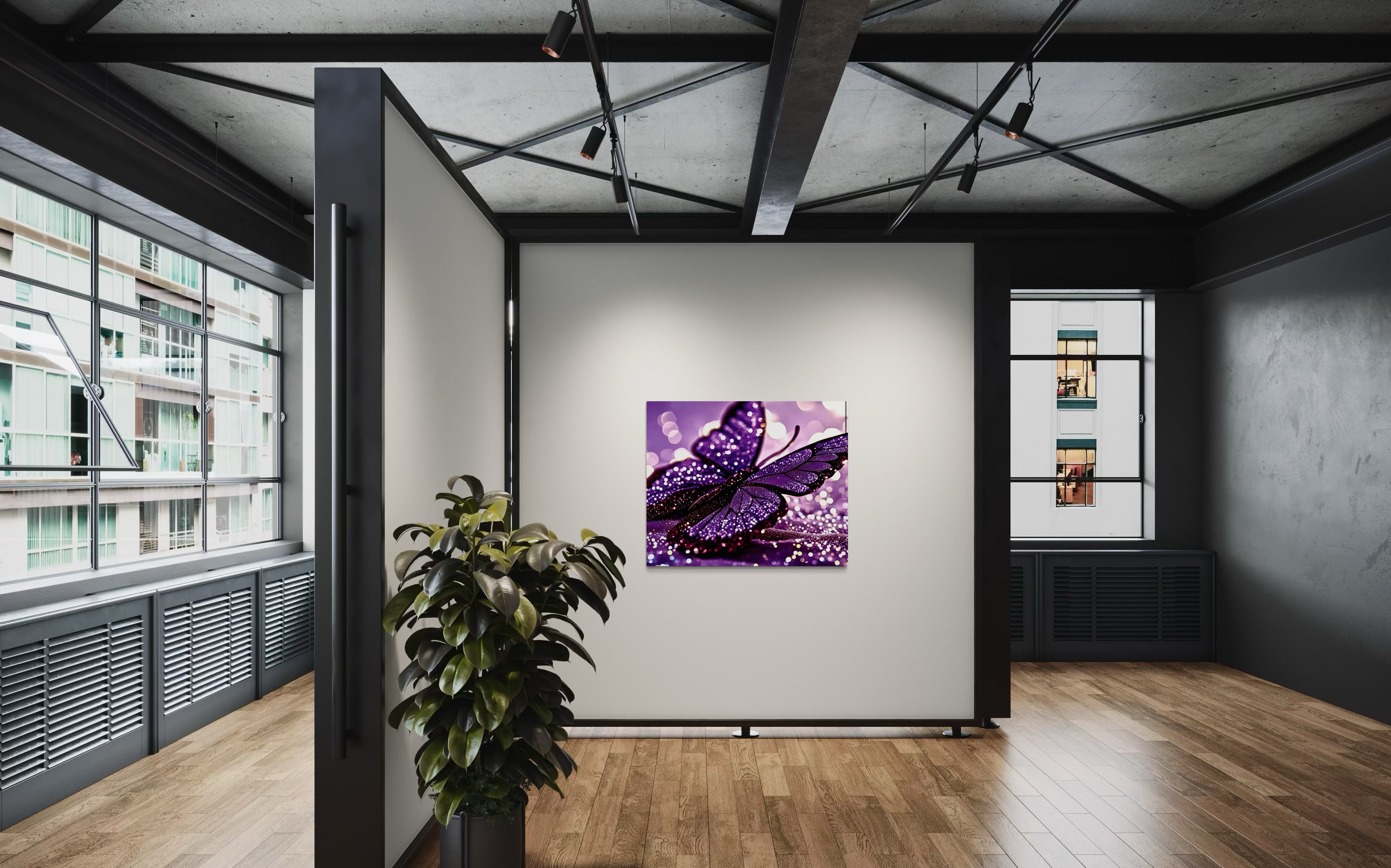 Glitter Purple Butterfly