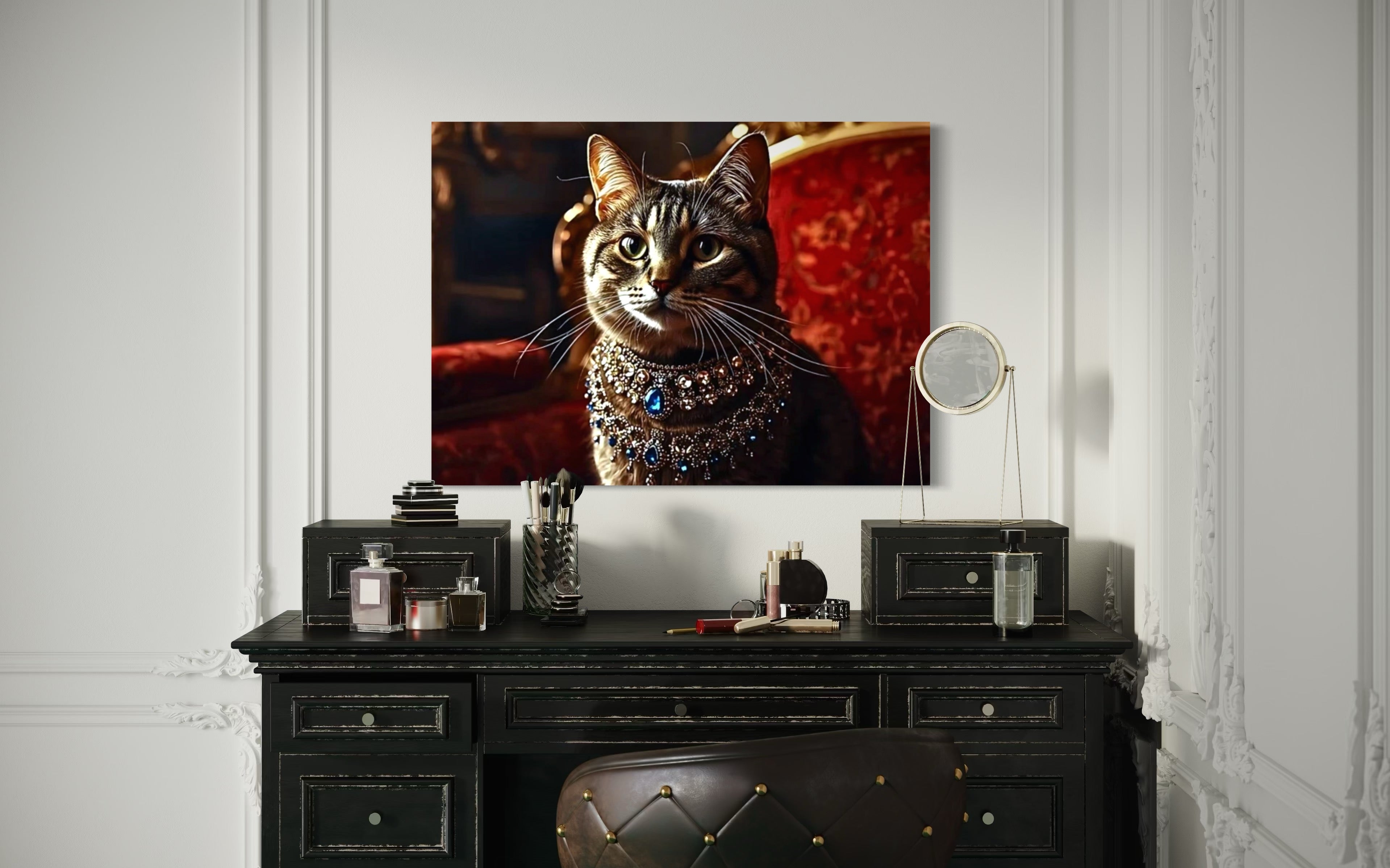 Victorian Royal Cat Portrait Museum Print