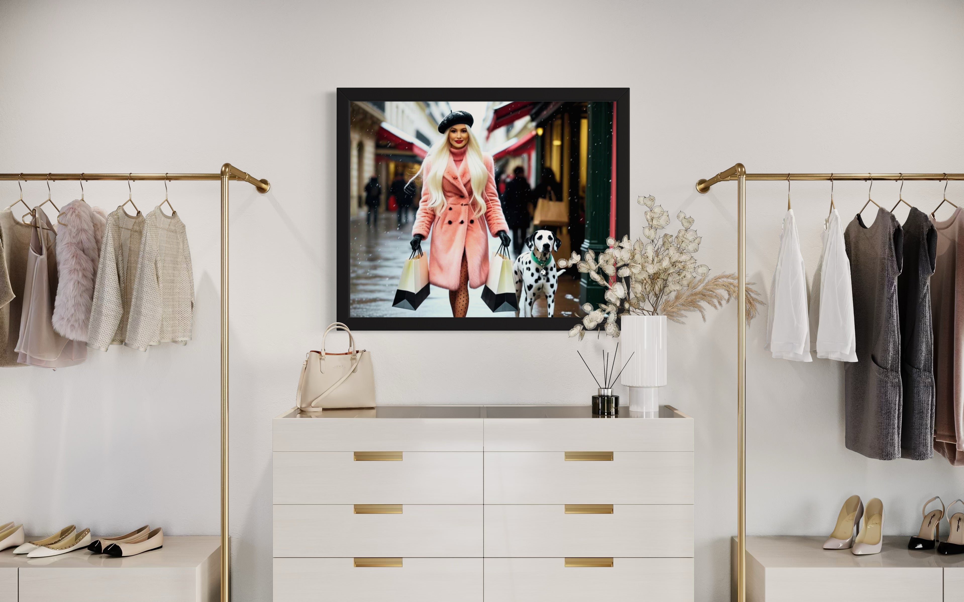 Shopping in Paris Museum Print