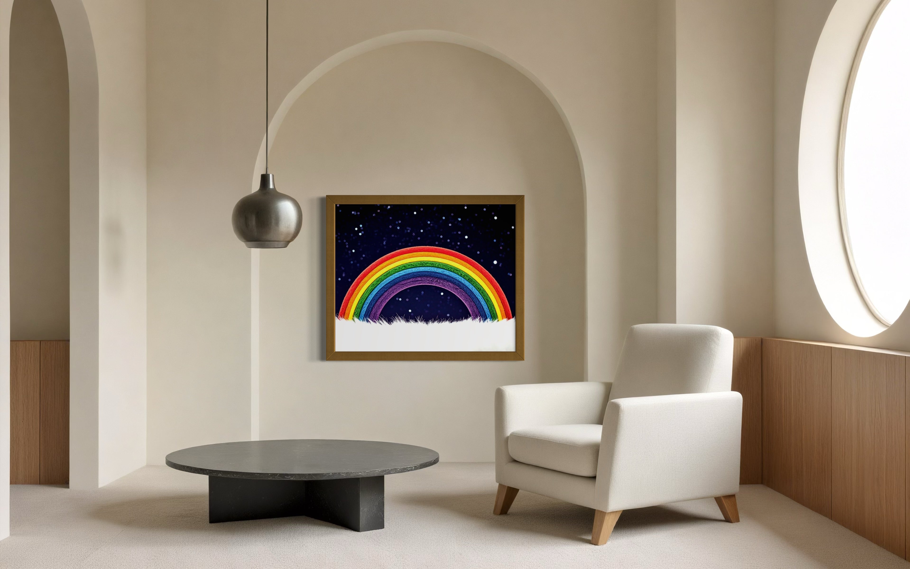 Furry Rainbow Museum Print