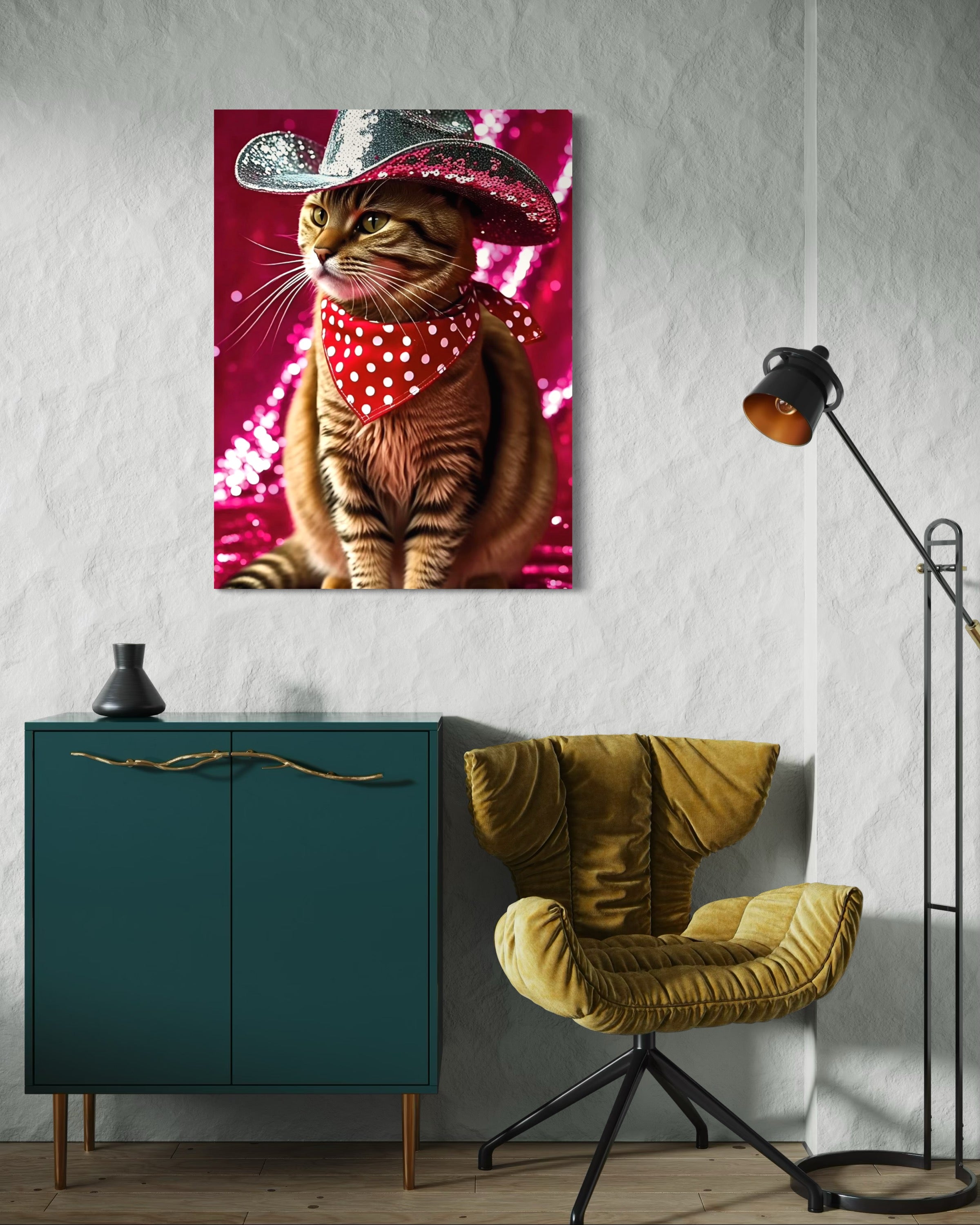Cat Cowboy Museum Print