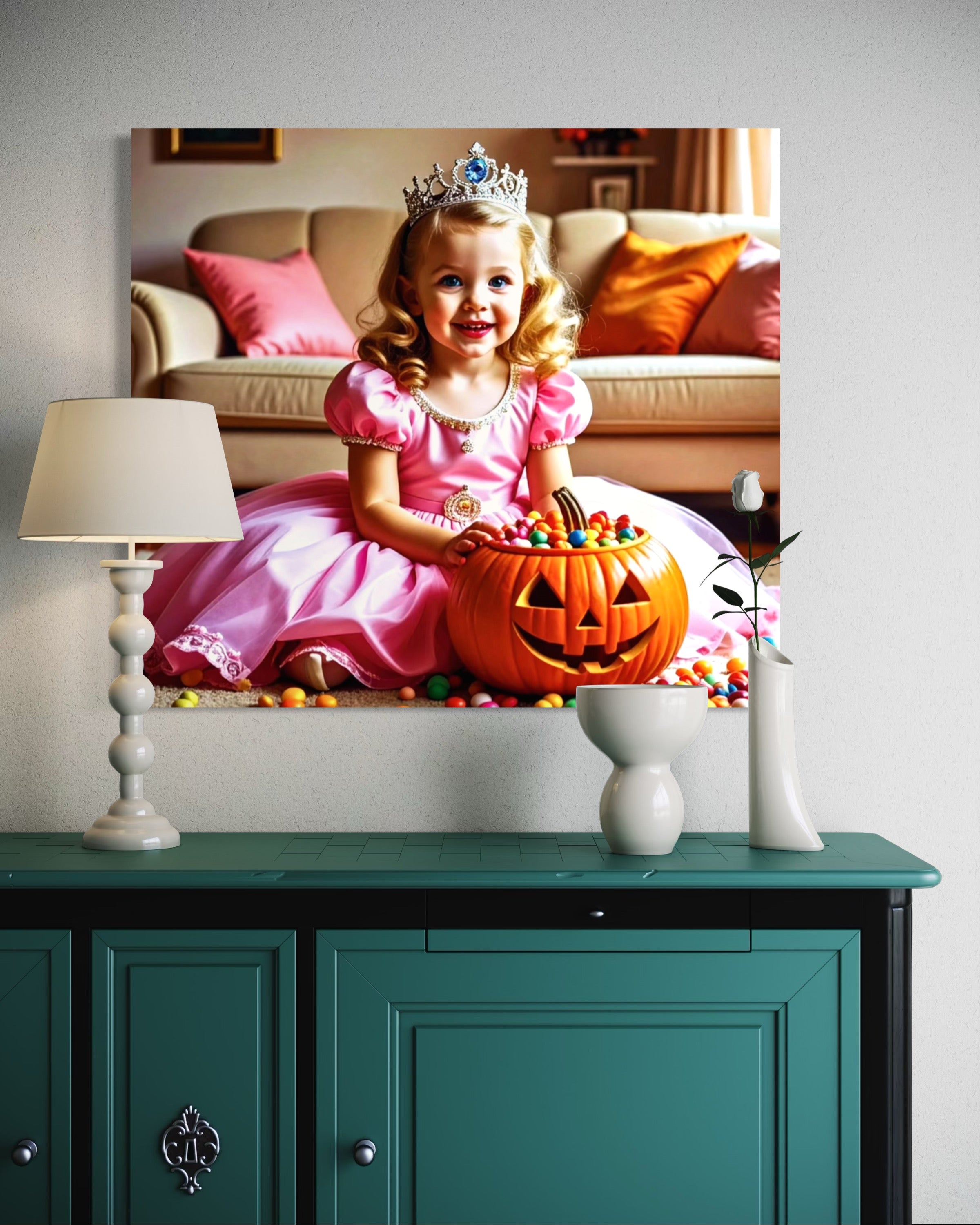 Halloween Princess Trick or Treater Museum Print