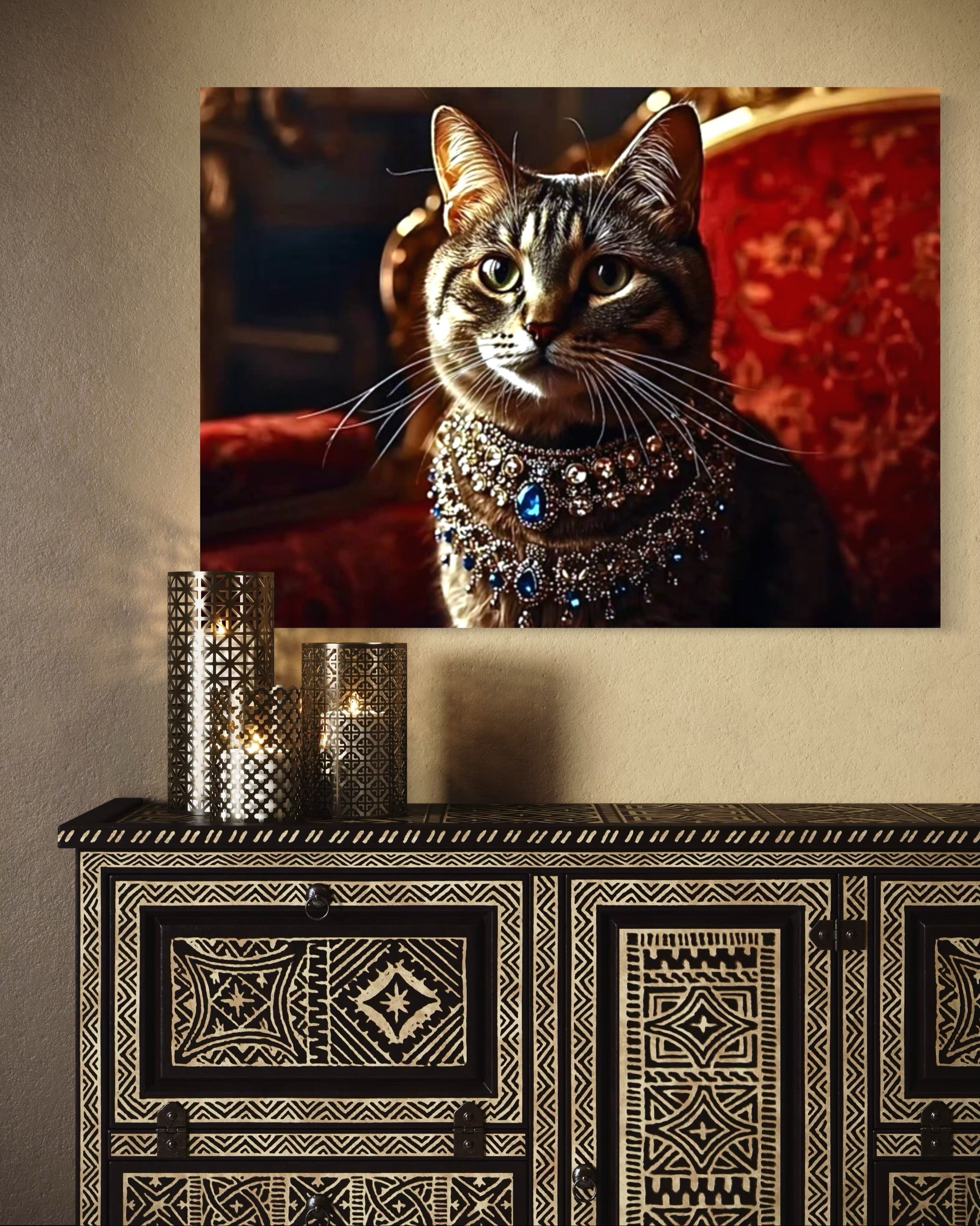 Victorian Royal Cat Portrait Museum Print