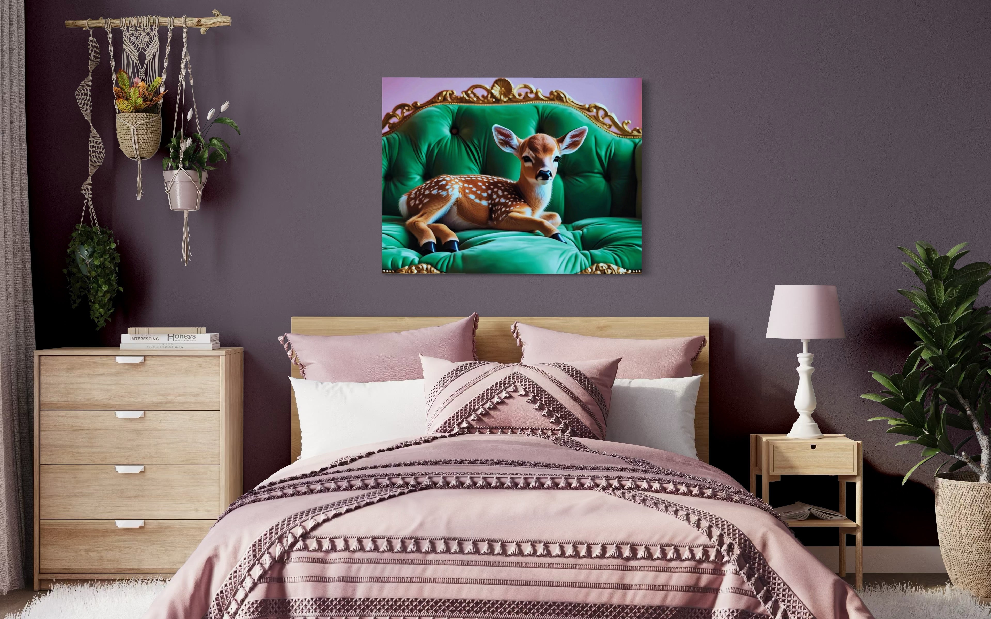 Baby Deer Resting Museum Print