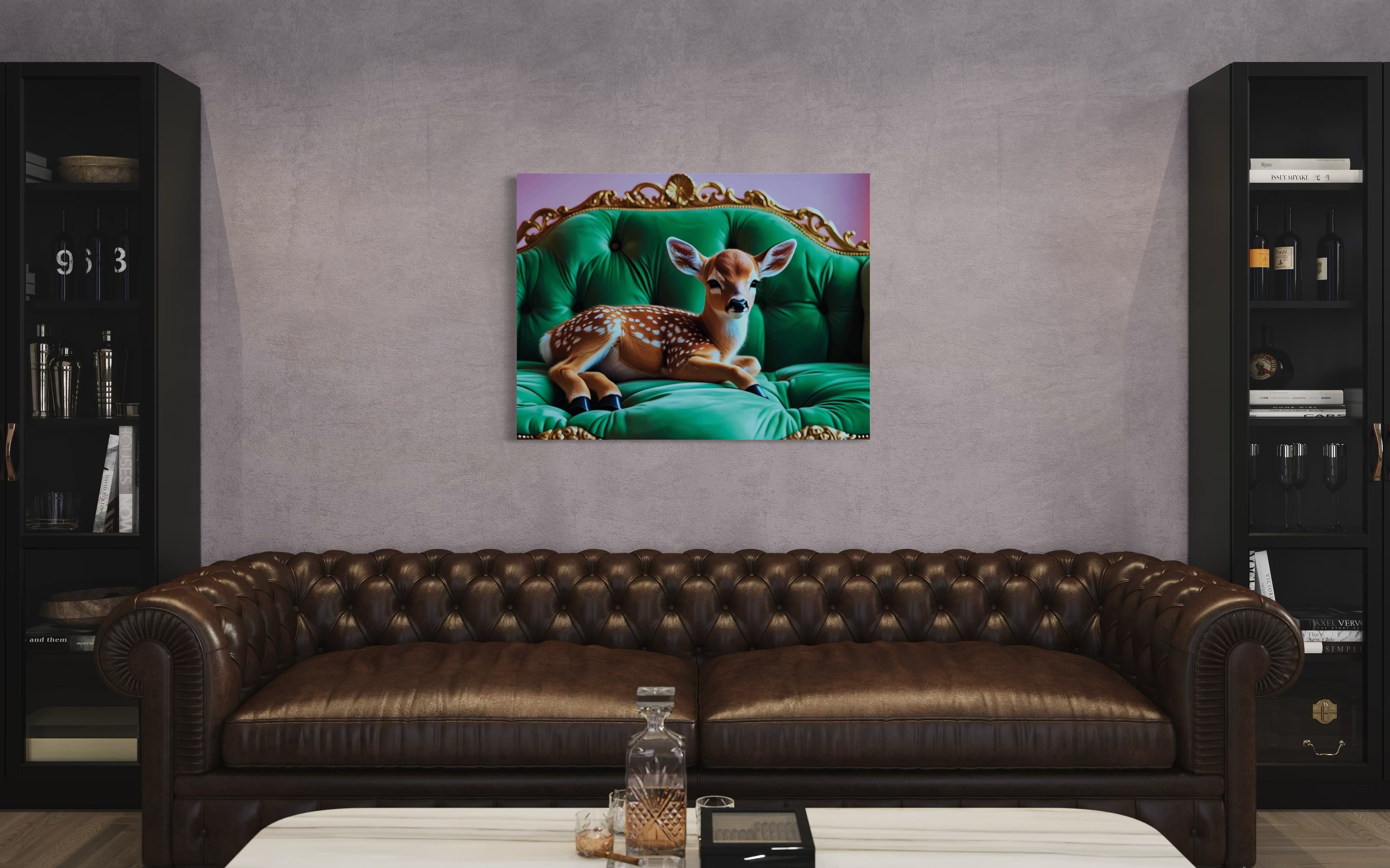 Baby Deer Resting Museum Print