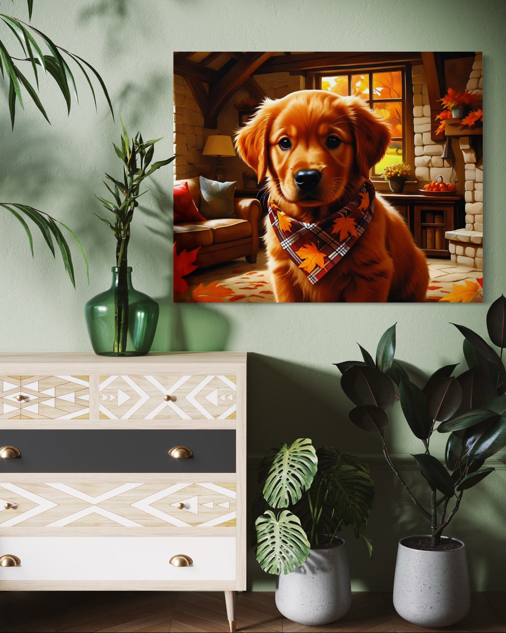 Autumn Red Golden Retriever Puppy