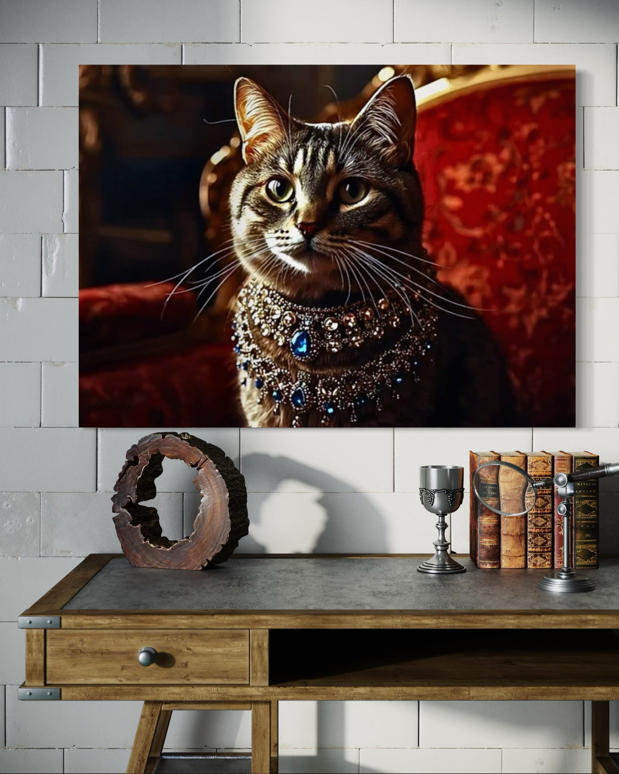 Victorian Royal Cat Portrait Museum Print