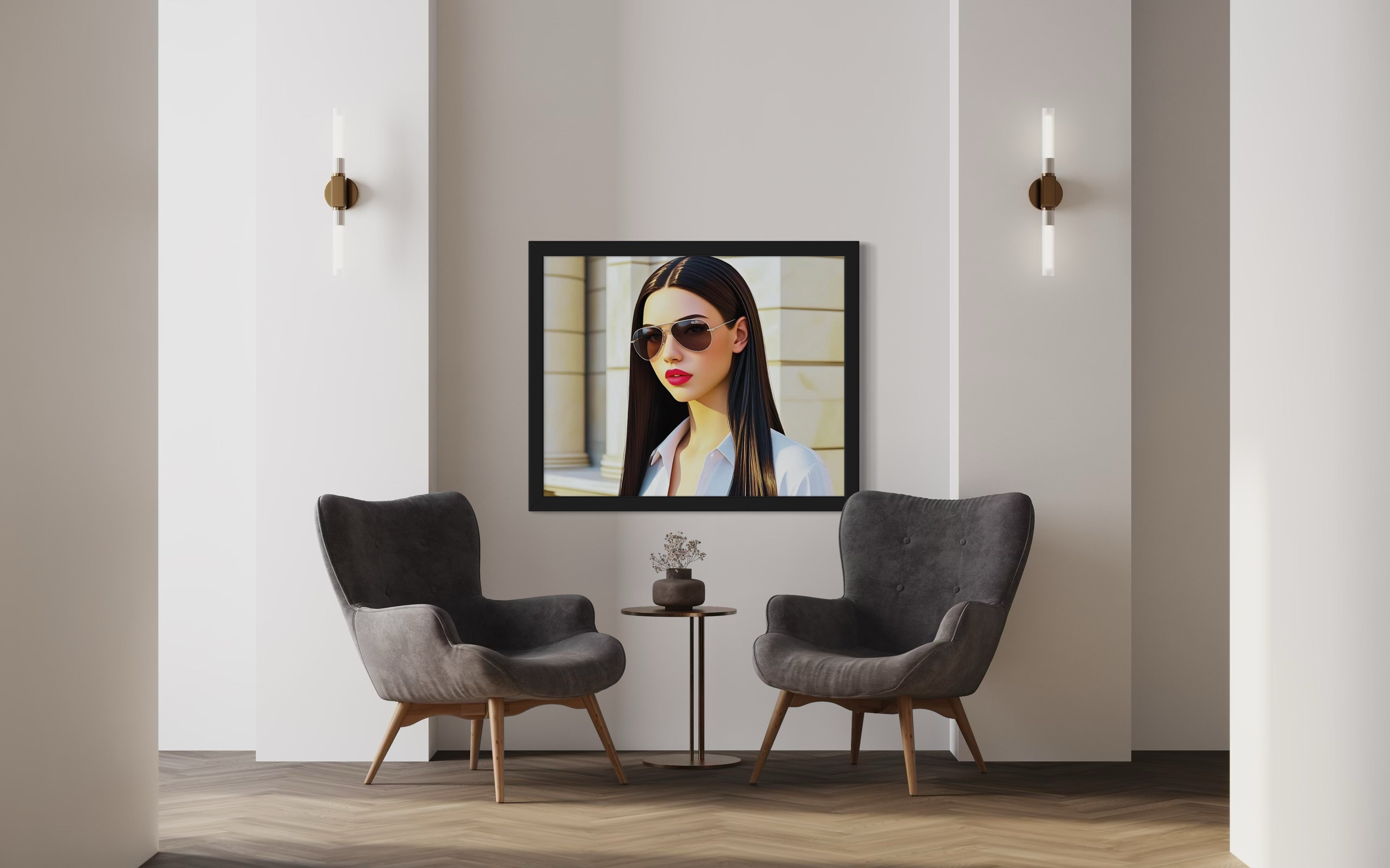 Business Babe with Sunglasses Museum Print
