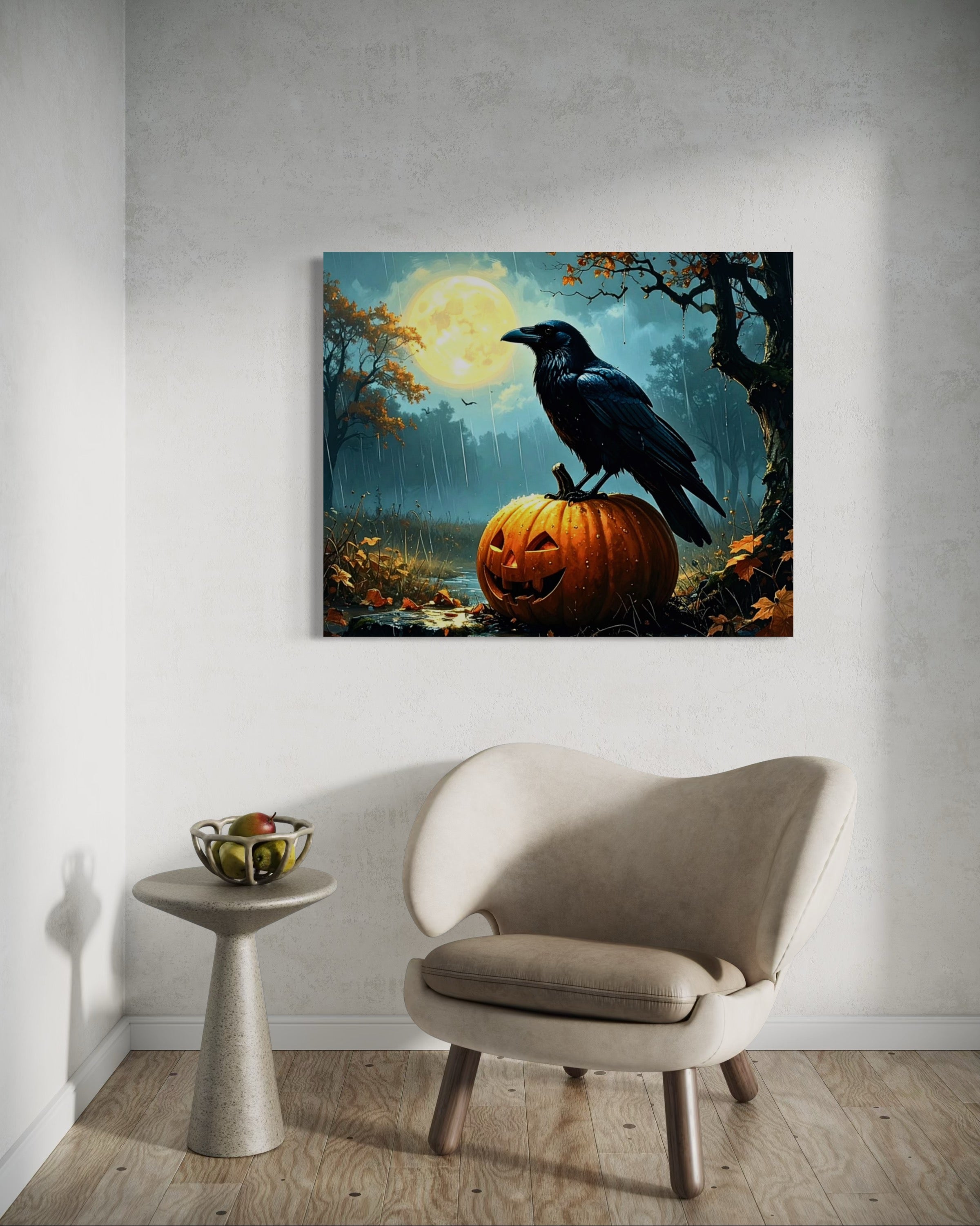 Crow on Jack O Lantern
