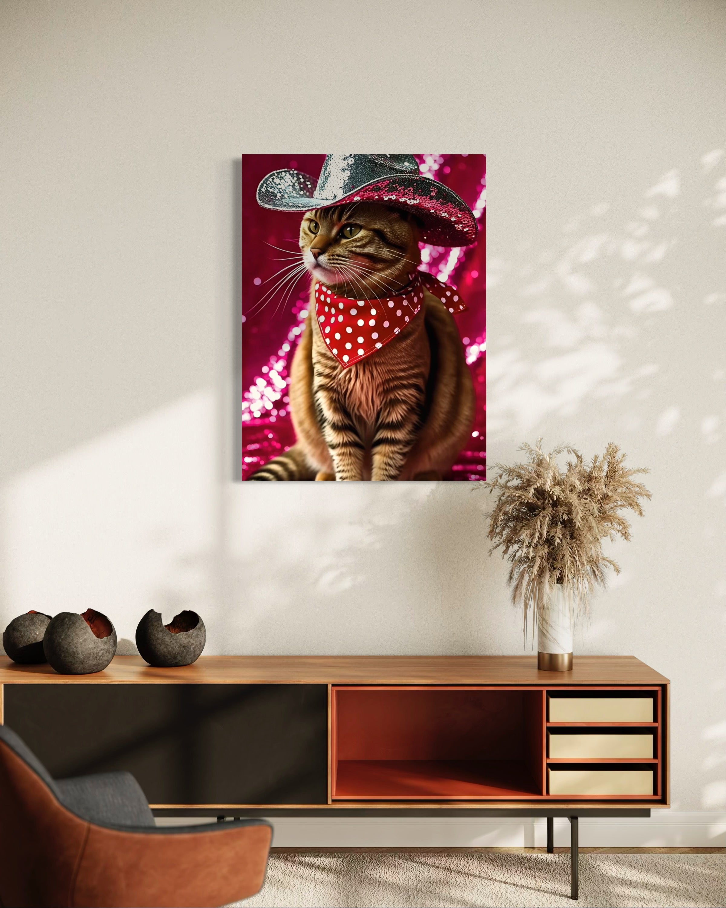 Cat Cowboy Museum Print