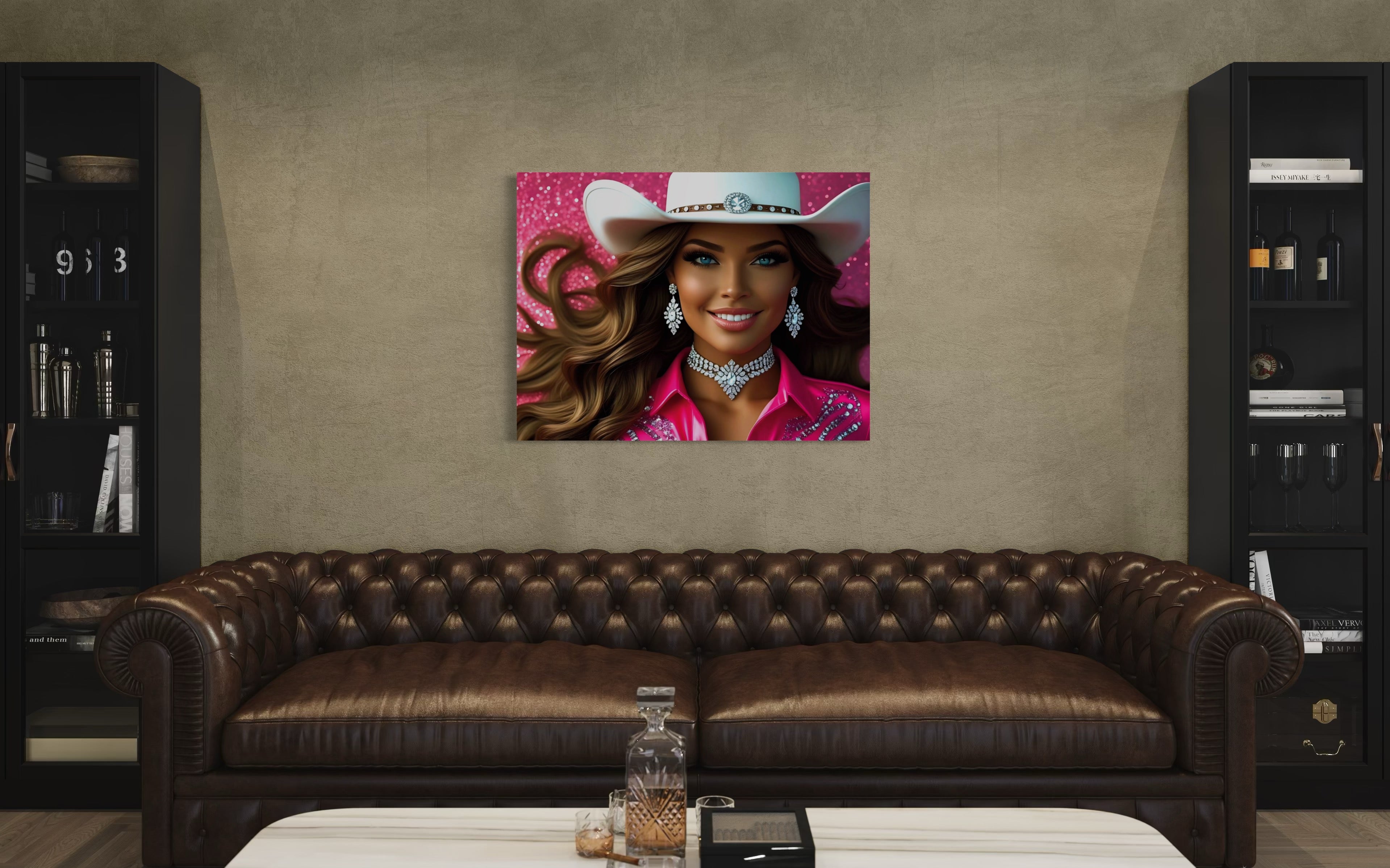 Cowgirl Princess - Brown Hair Museum Print
