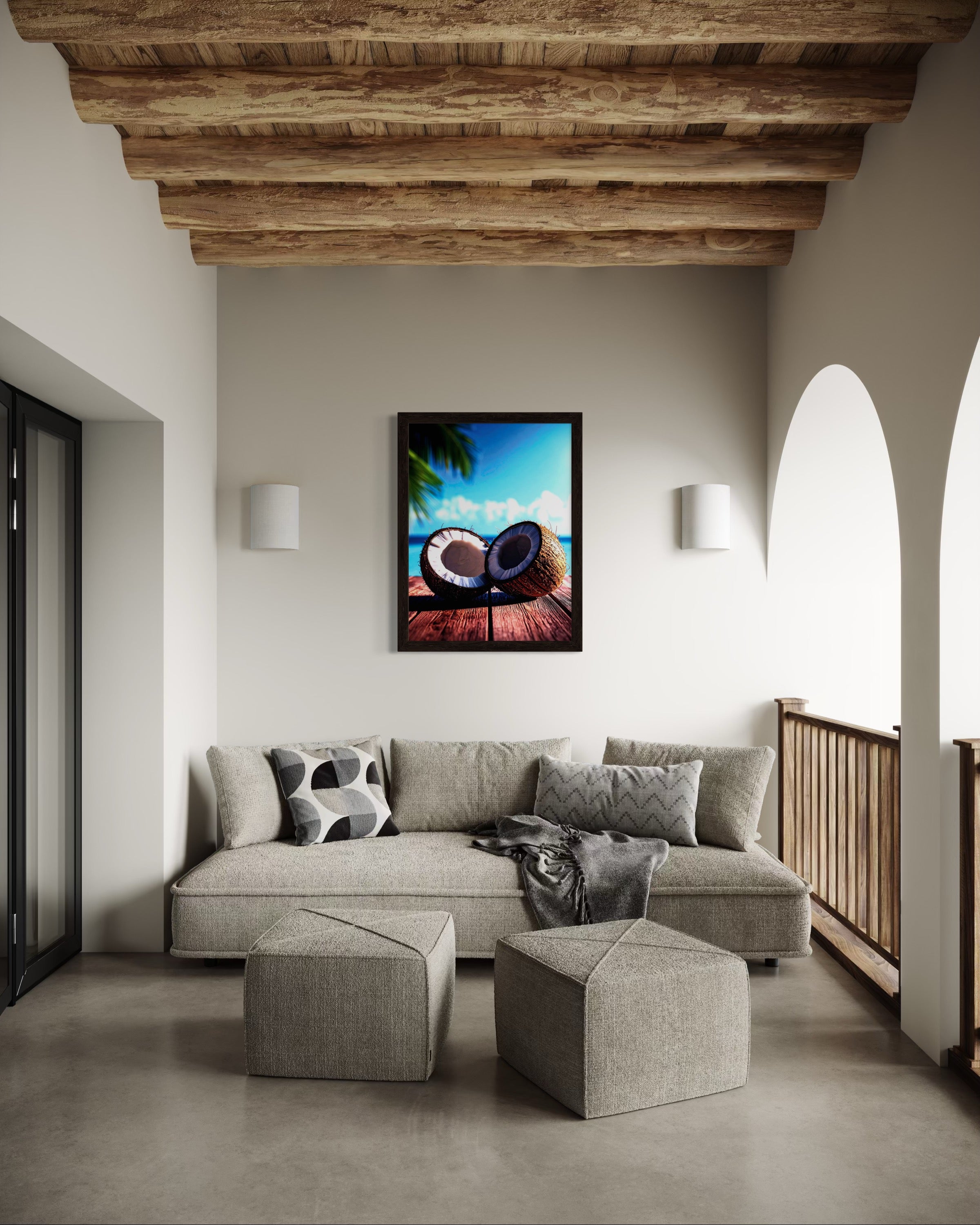Coconuts in Paradise Museum Print