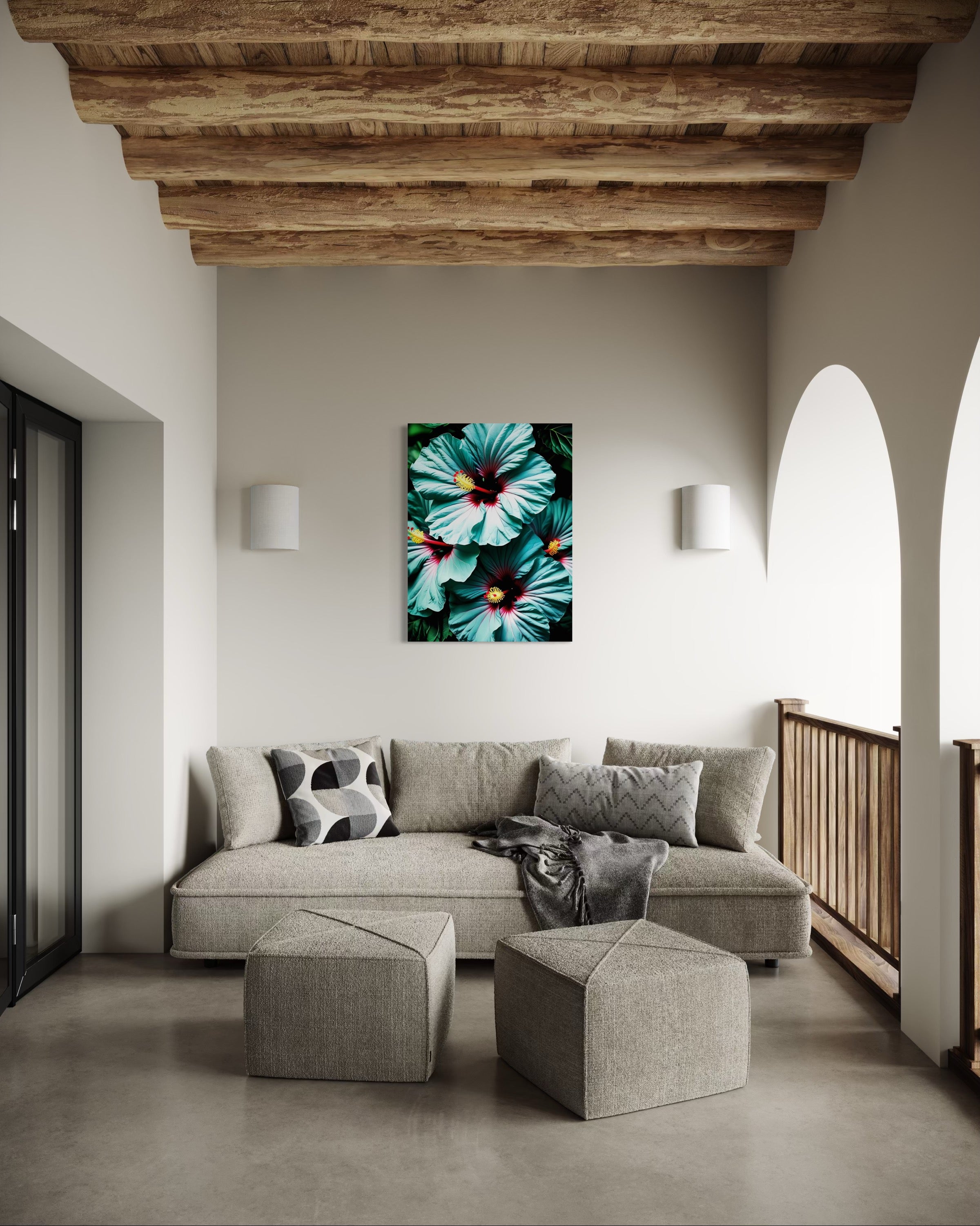 Hawaiian Blue Hibiscus Museum Print