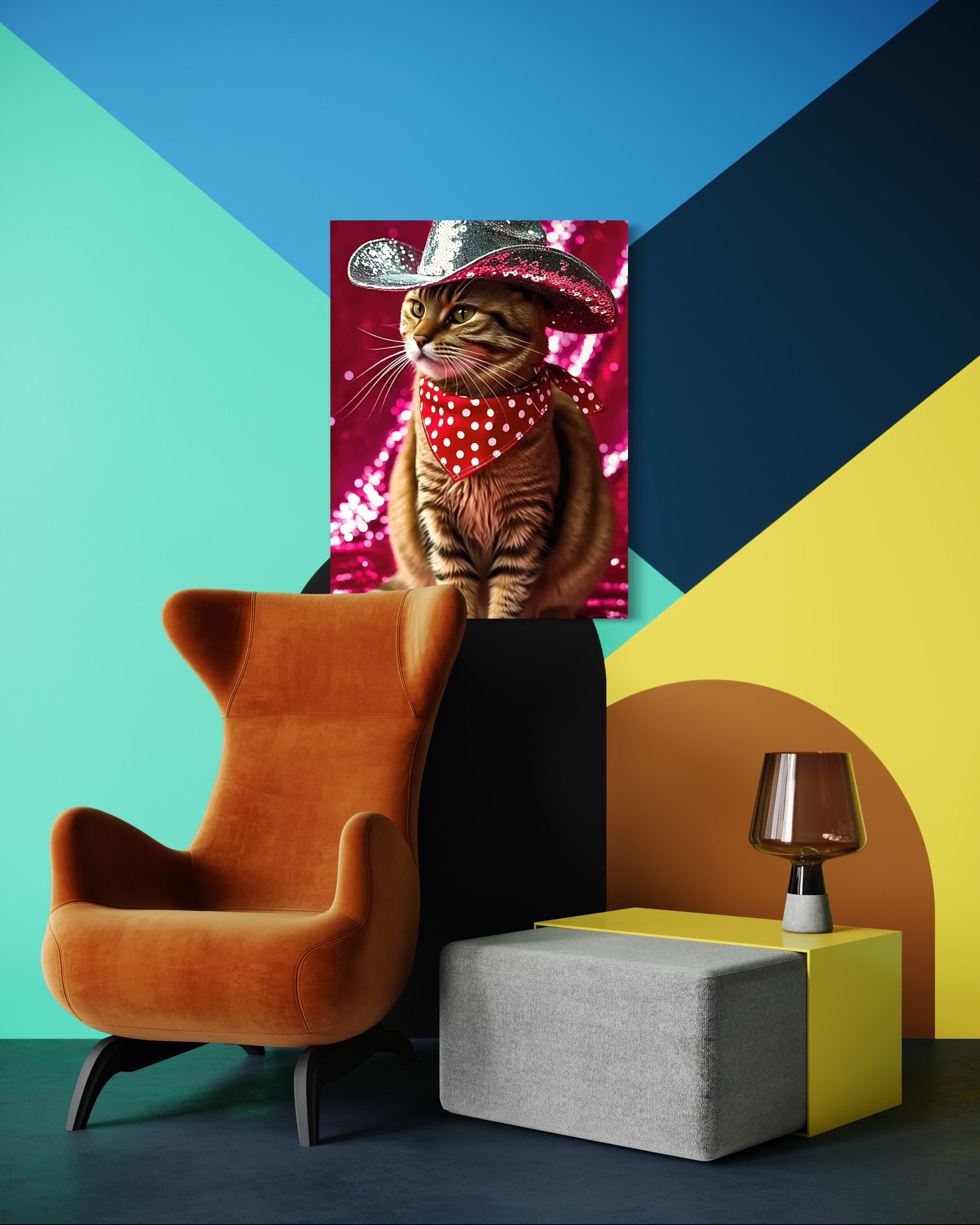 Cat Cowboy Museum Print