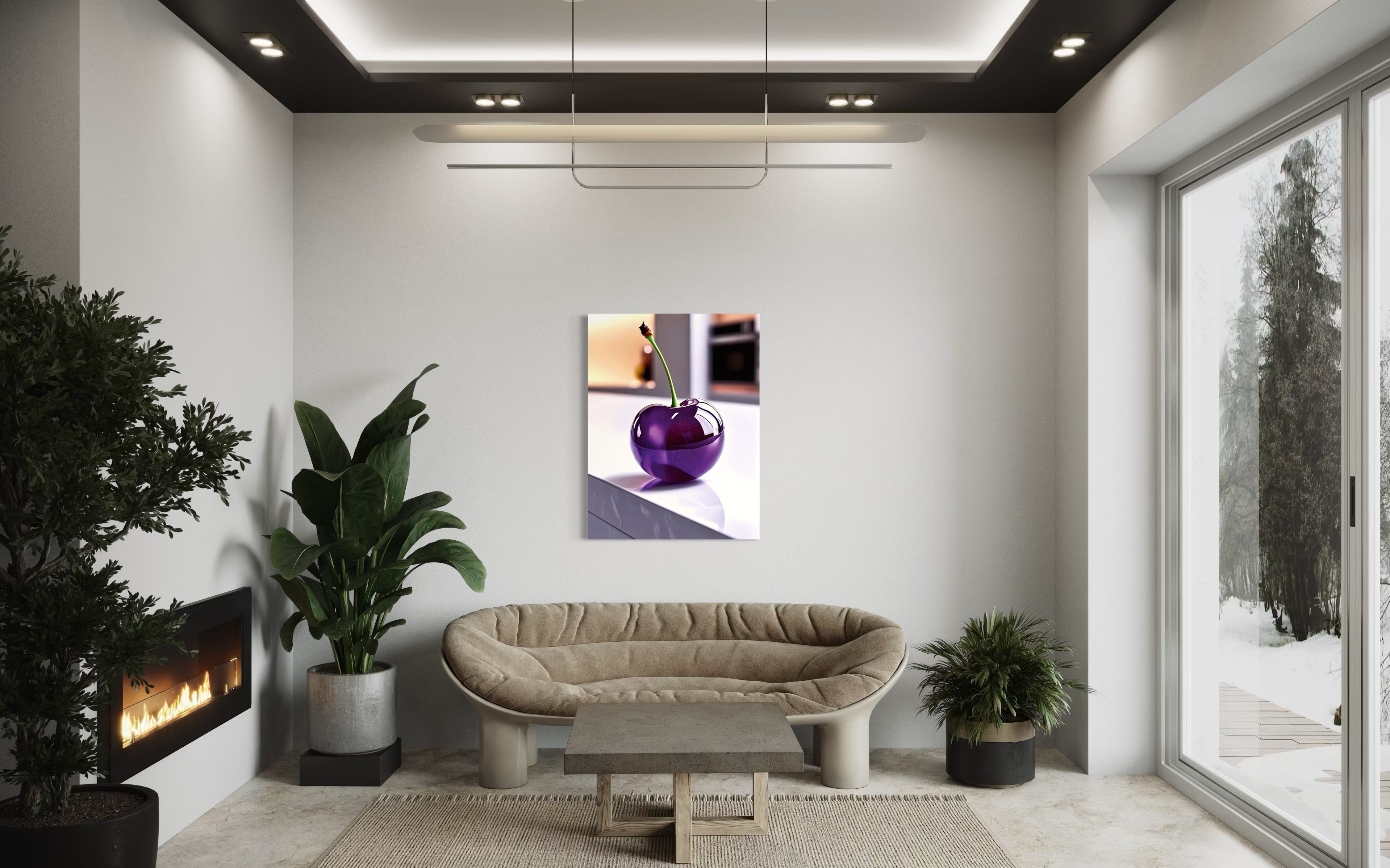 Grape Glass Cherry Museum Print