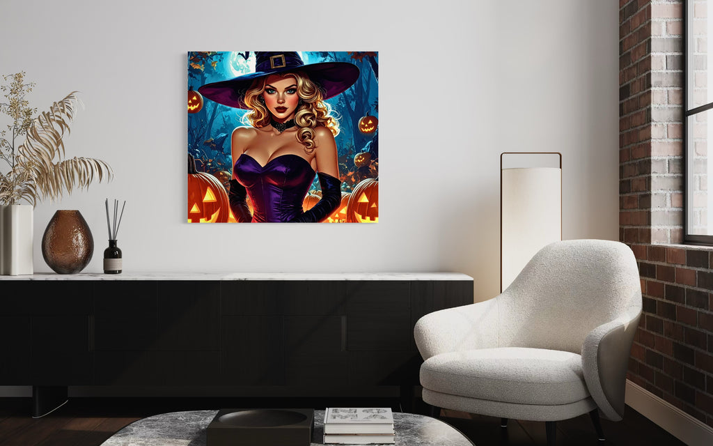 Halloween Blonde Witch Museum Print