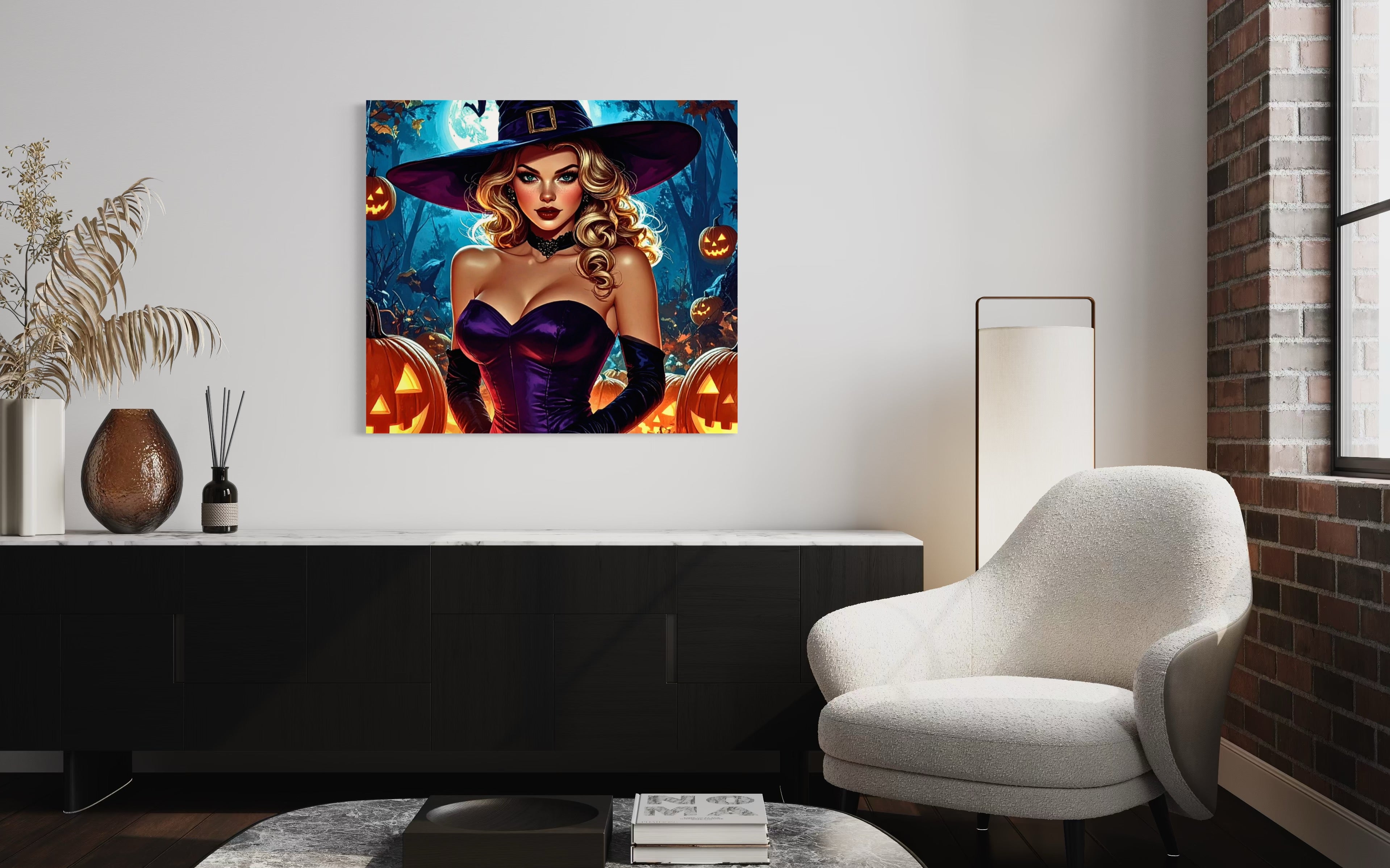 Halloween Blonde Witch Museum Print