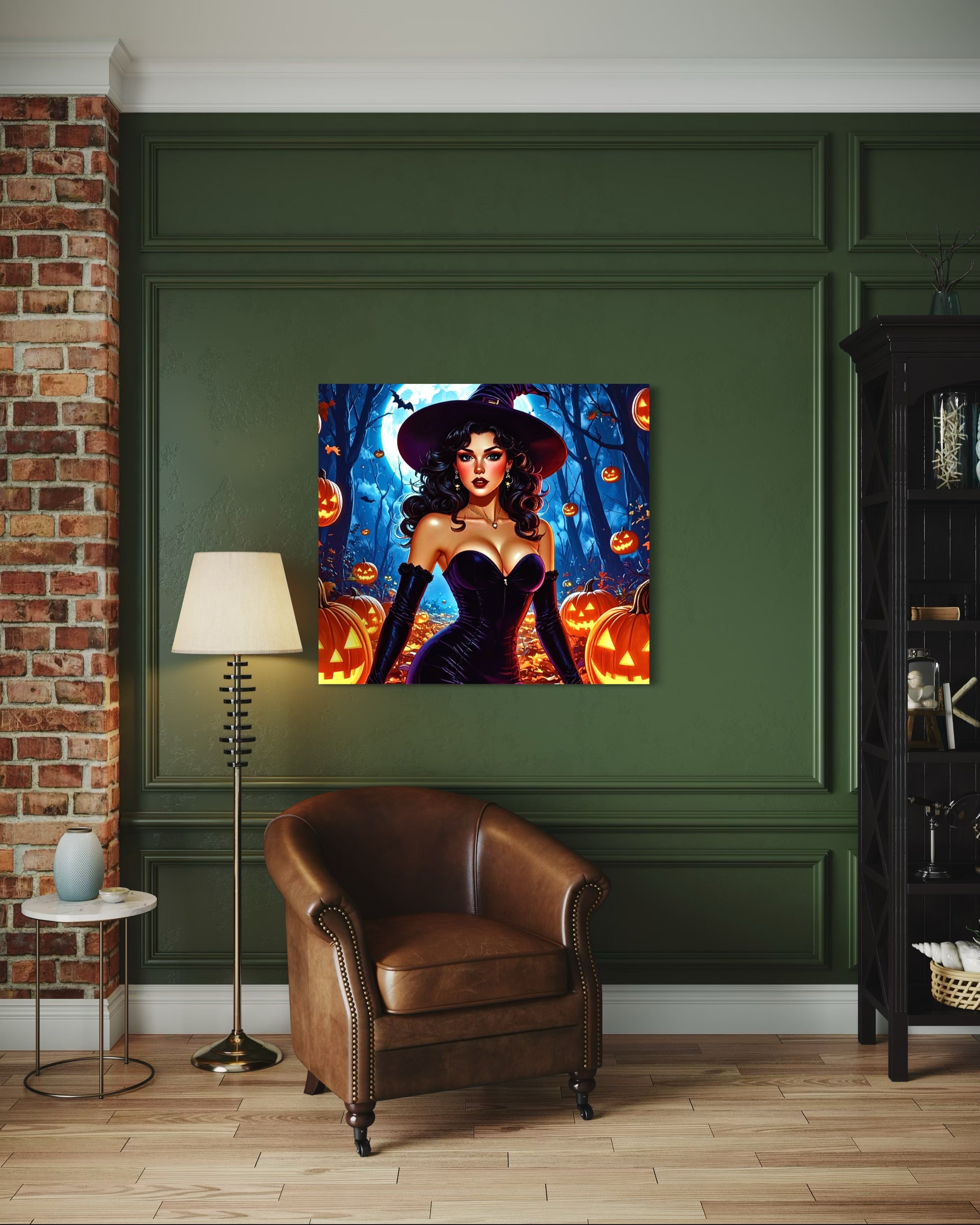 Retro 1950's Brunette Witch Museum Print