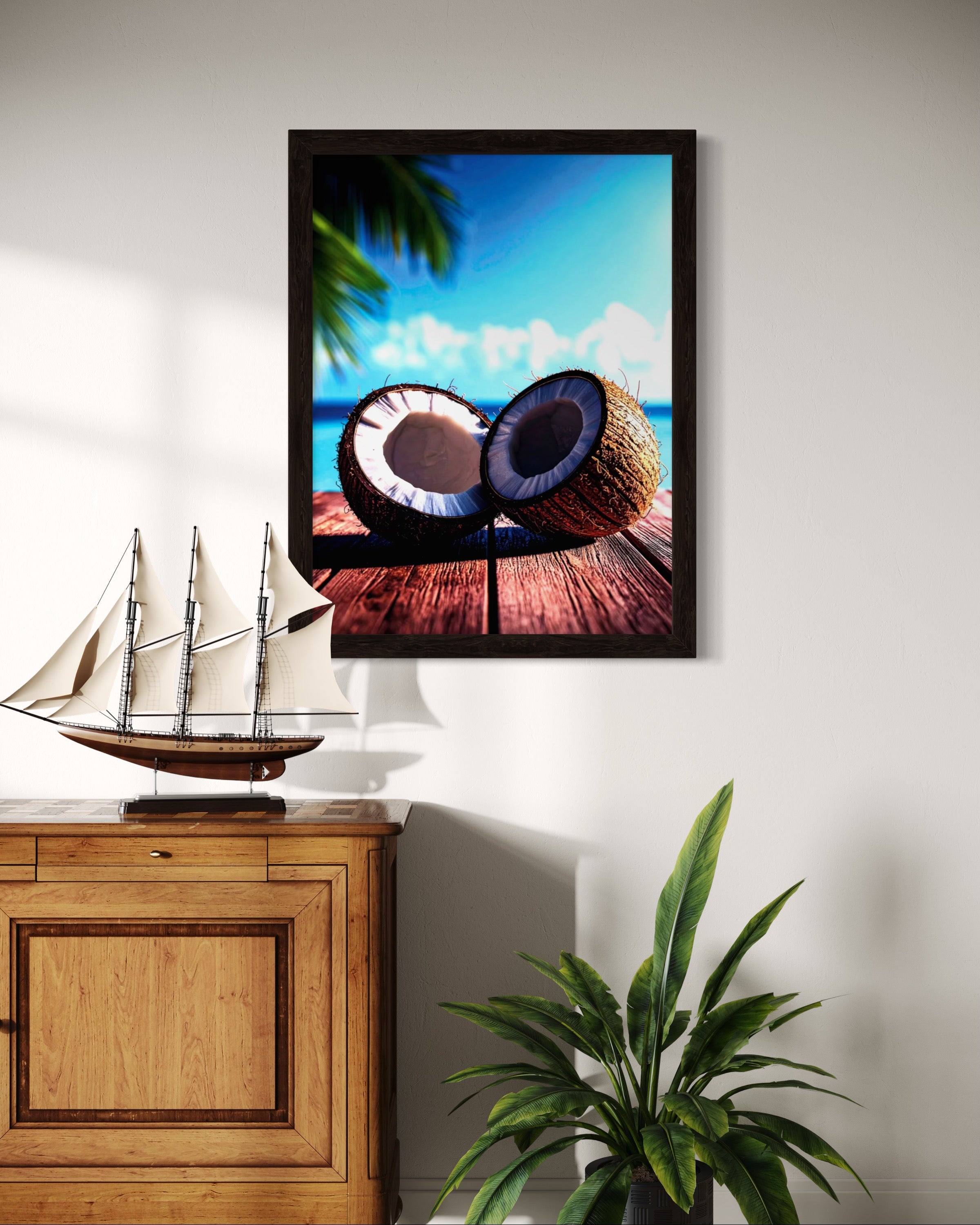 Coconuts in Paradise Museum Print