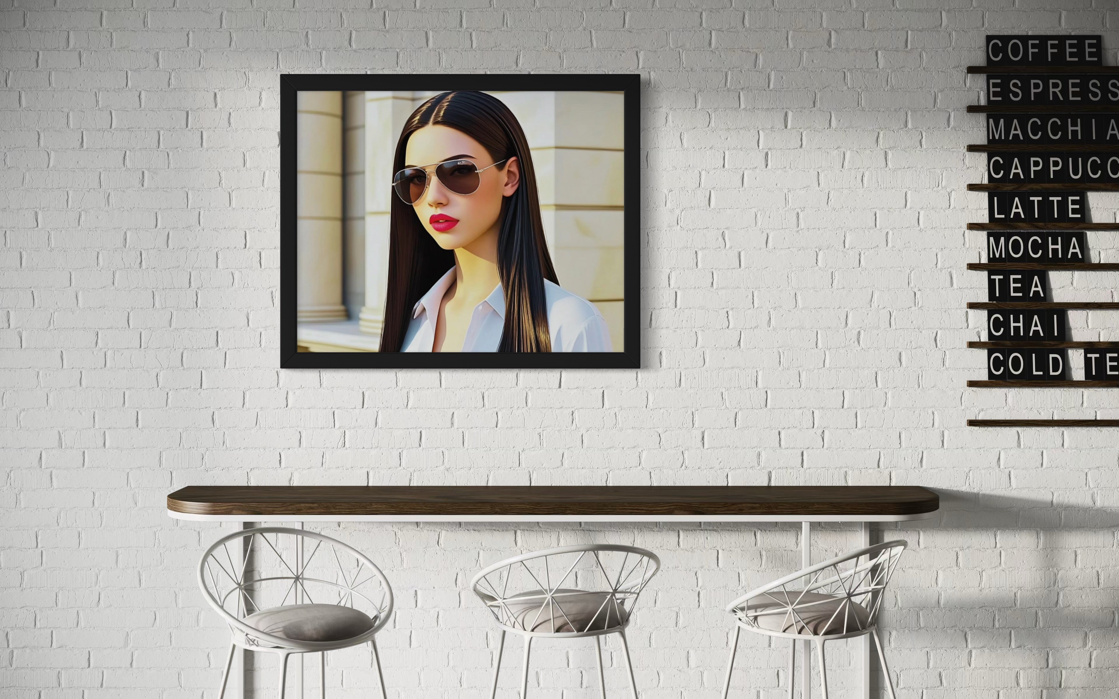 Business Babe with Sunglasses Museum Print