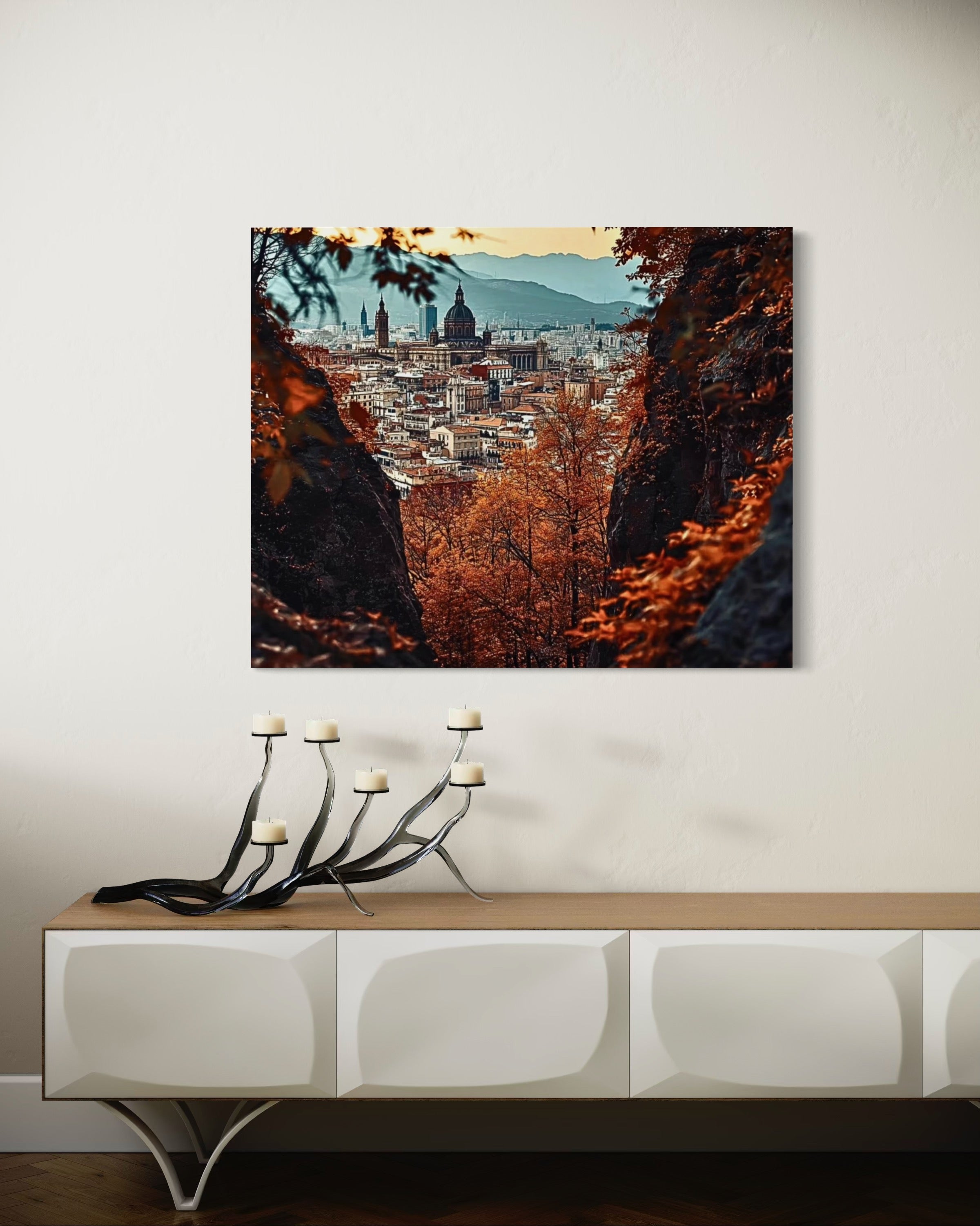 Barcelona in the Fall Museum Print