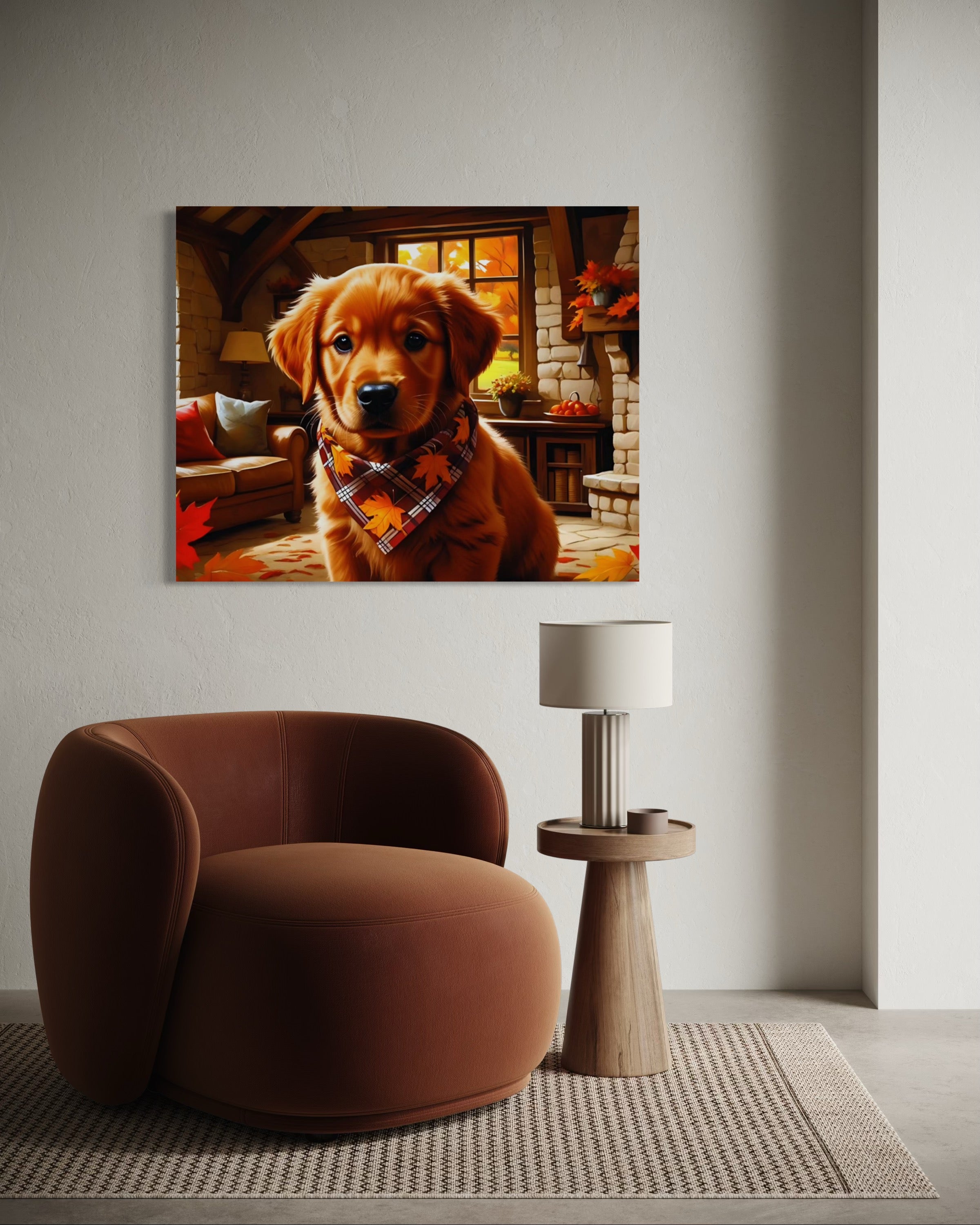 Autumn Red Golden Retriever Puppy