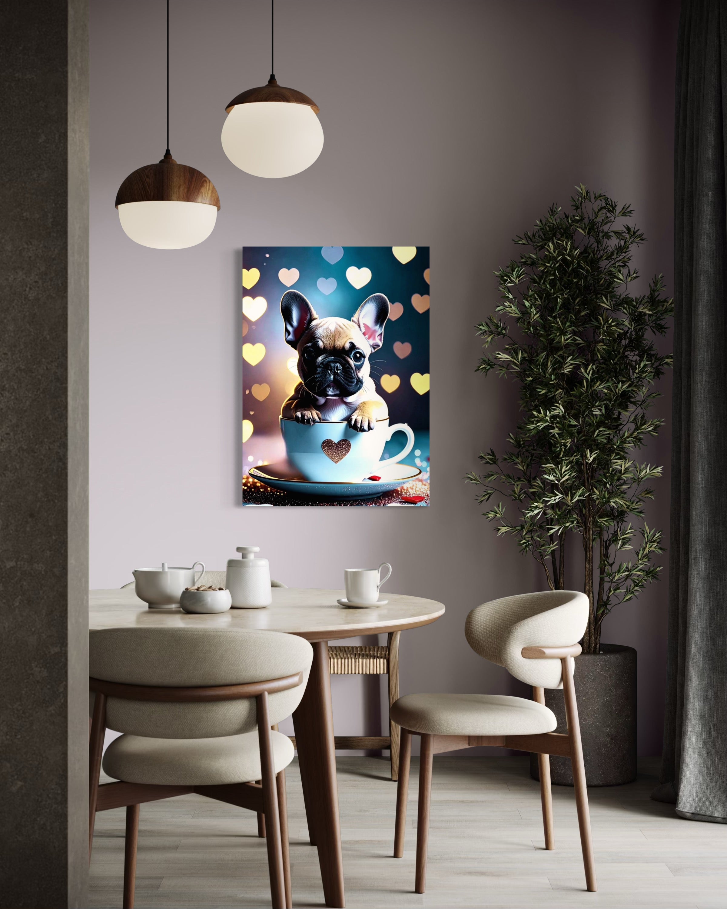 Tea Cup Frenchie Puppy Museum Print