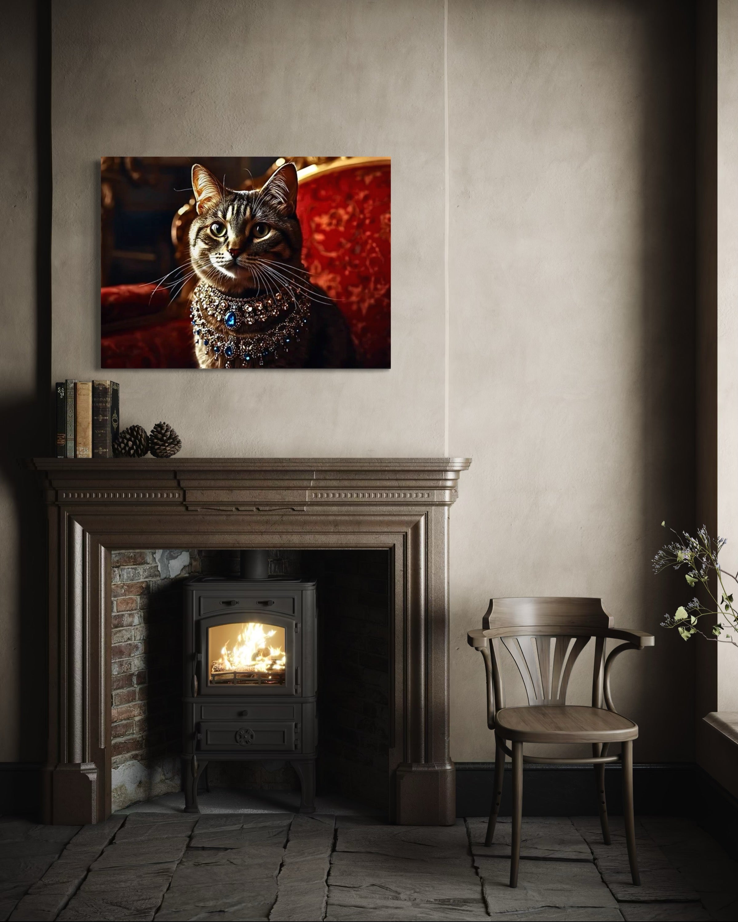 Victorian Royal Cat Portrait Museum Print