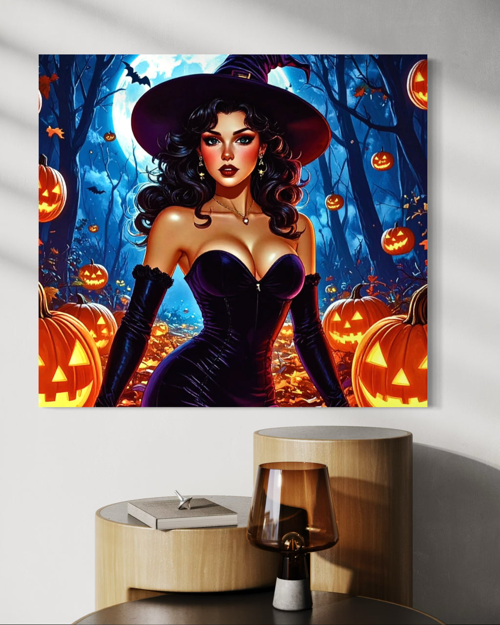 Retro 1950's Brunette Witch Museum Print