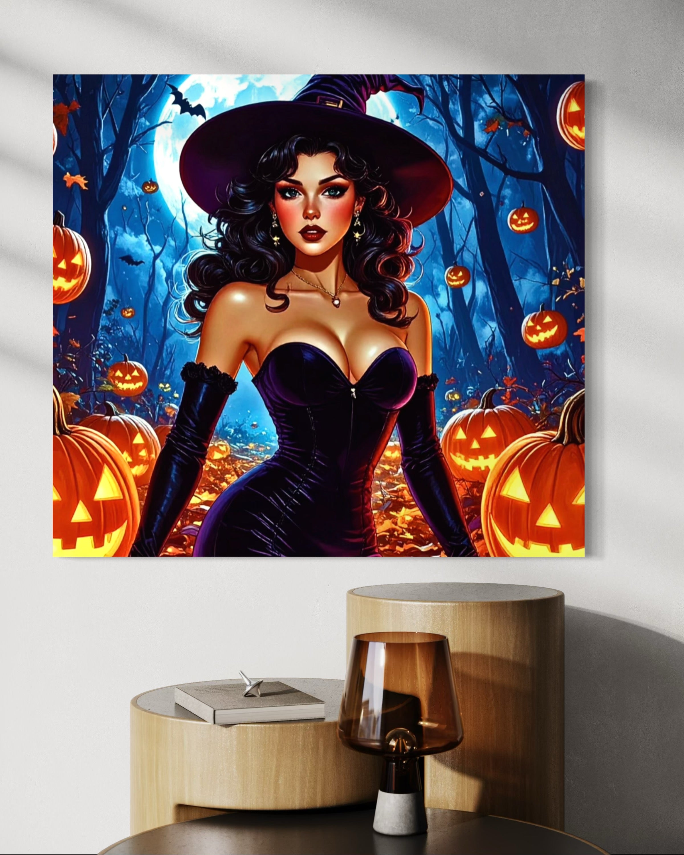 Retro 1950's Brunette Witch Museum Print