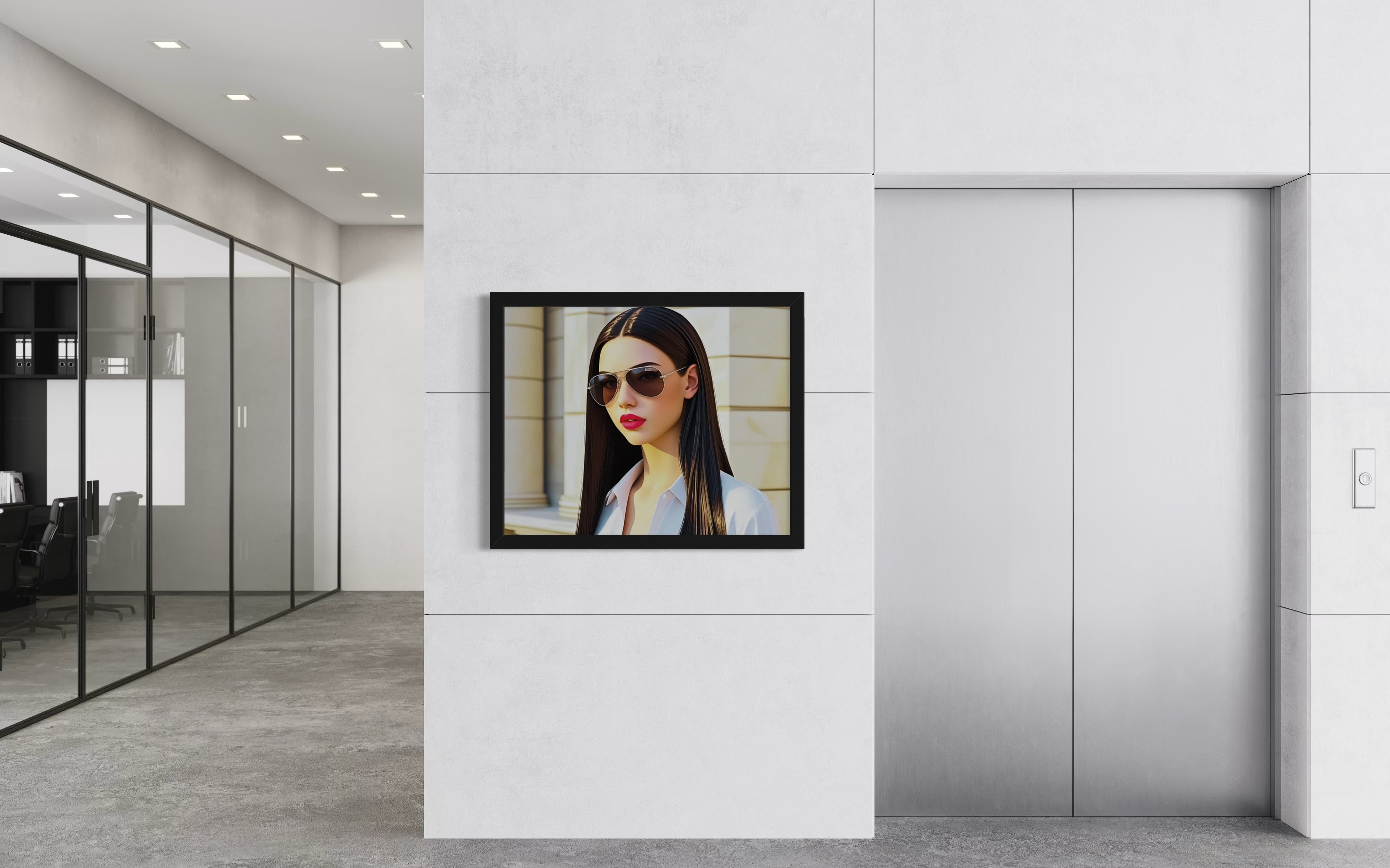 Business Babe with Sunglasses Museum Print