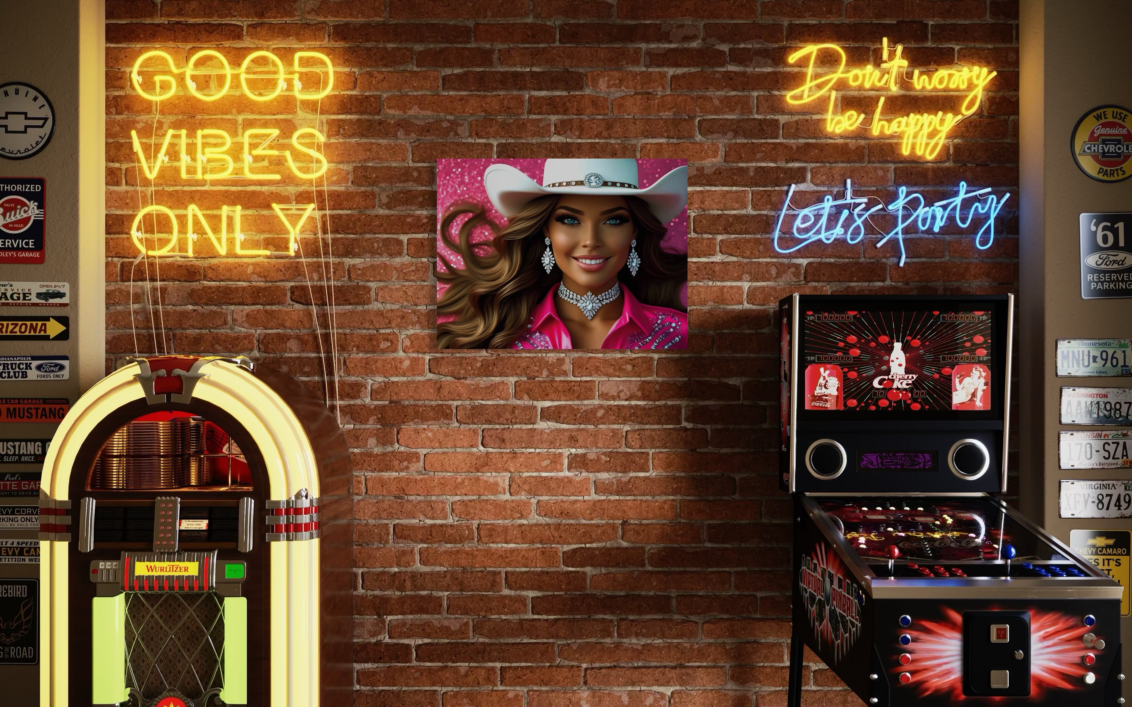 Cowgirl Princess - Brown Hair Museum Print