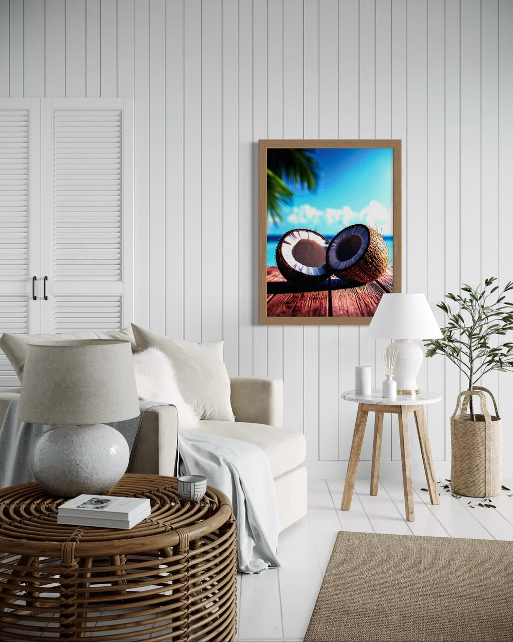 Coconuts in Paradise Museum Print