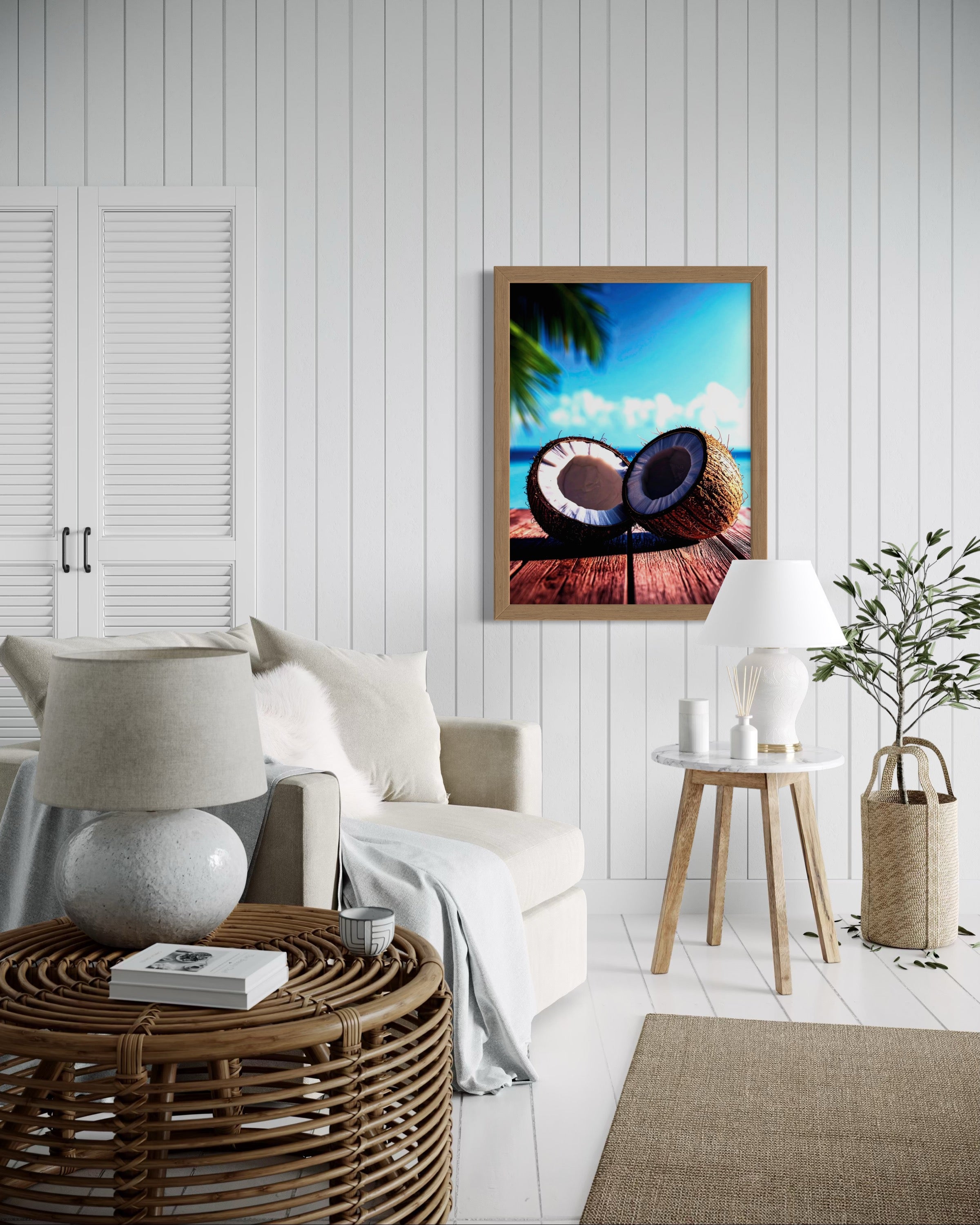 Coconuts in Paradise Museum Print