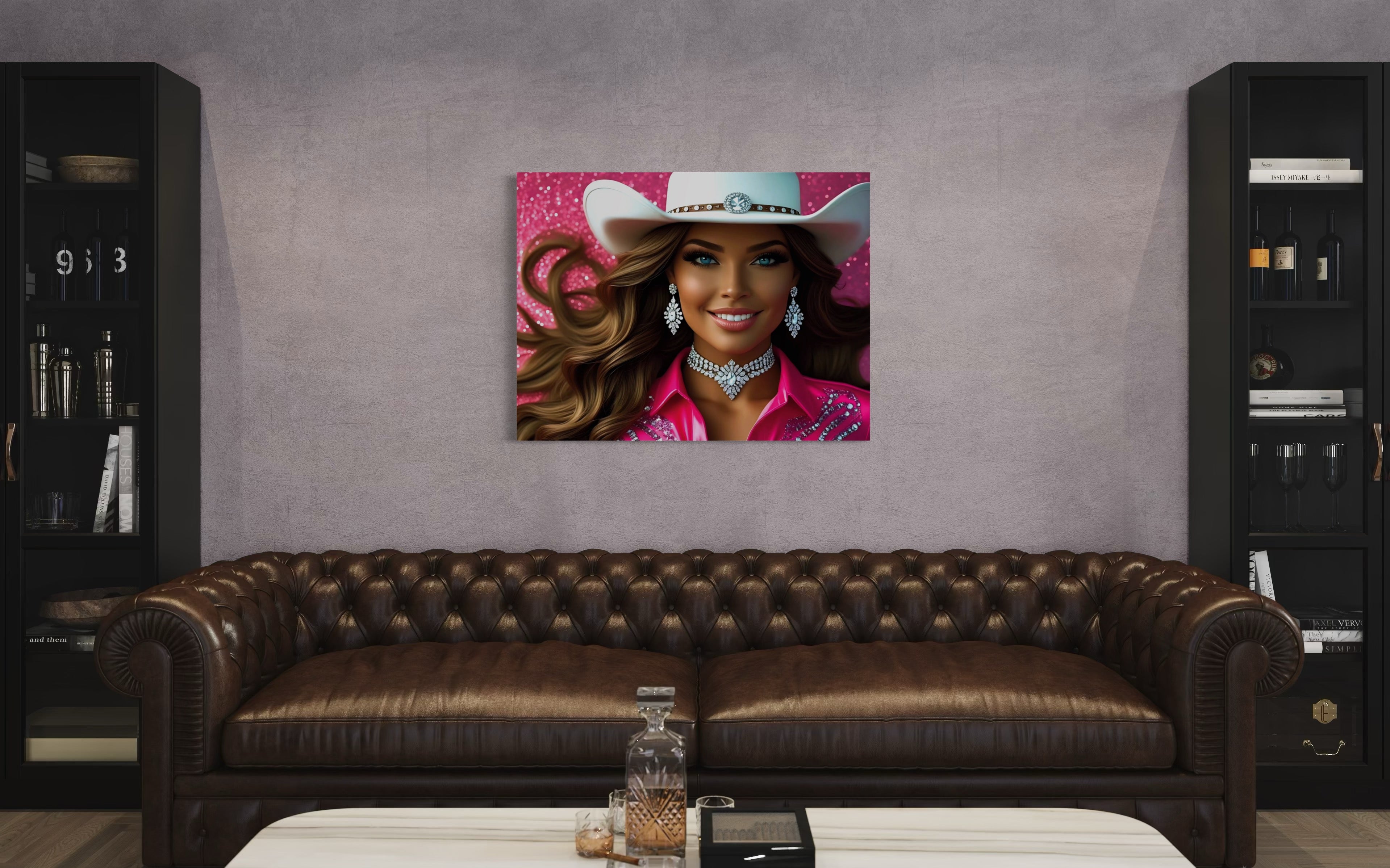 Cowgirl Princess - Brown Hair Museum Print