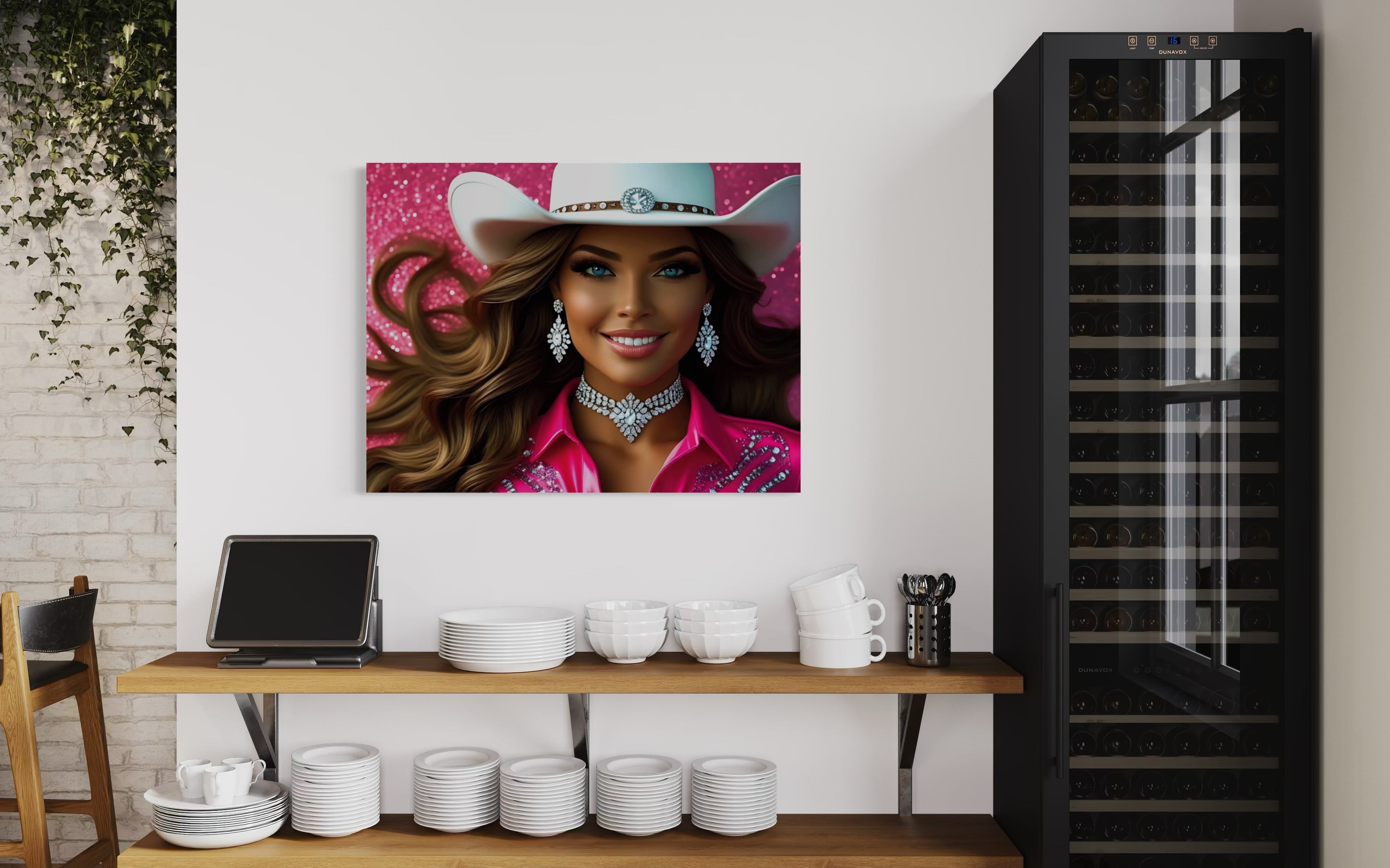 Cowgirl Princess - Brown Hair Museum Print