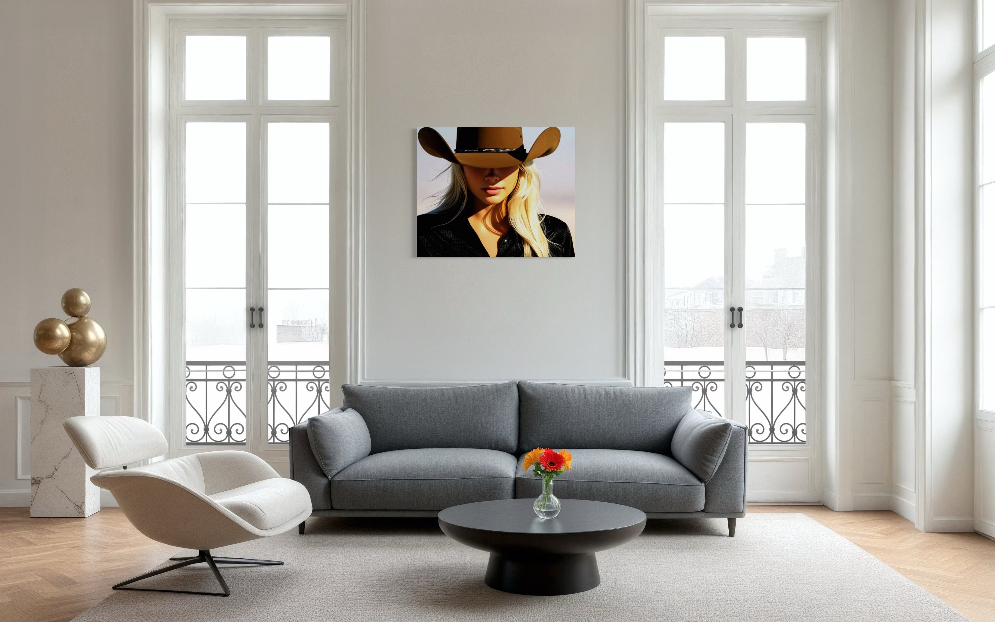 Blonde Cowgirl Museum Print
