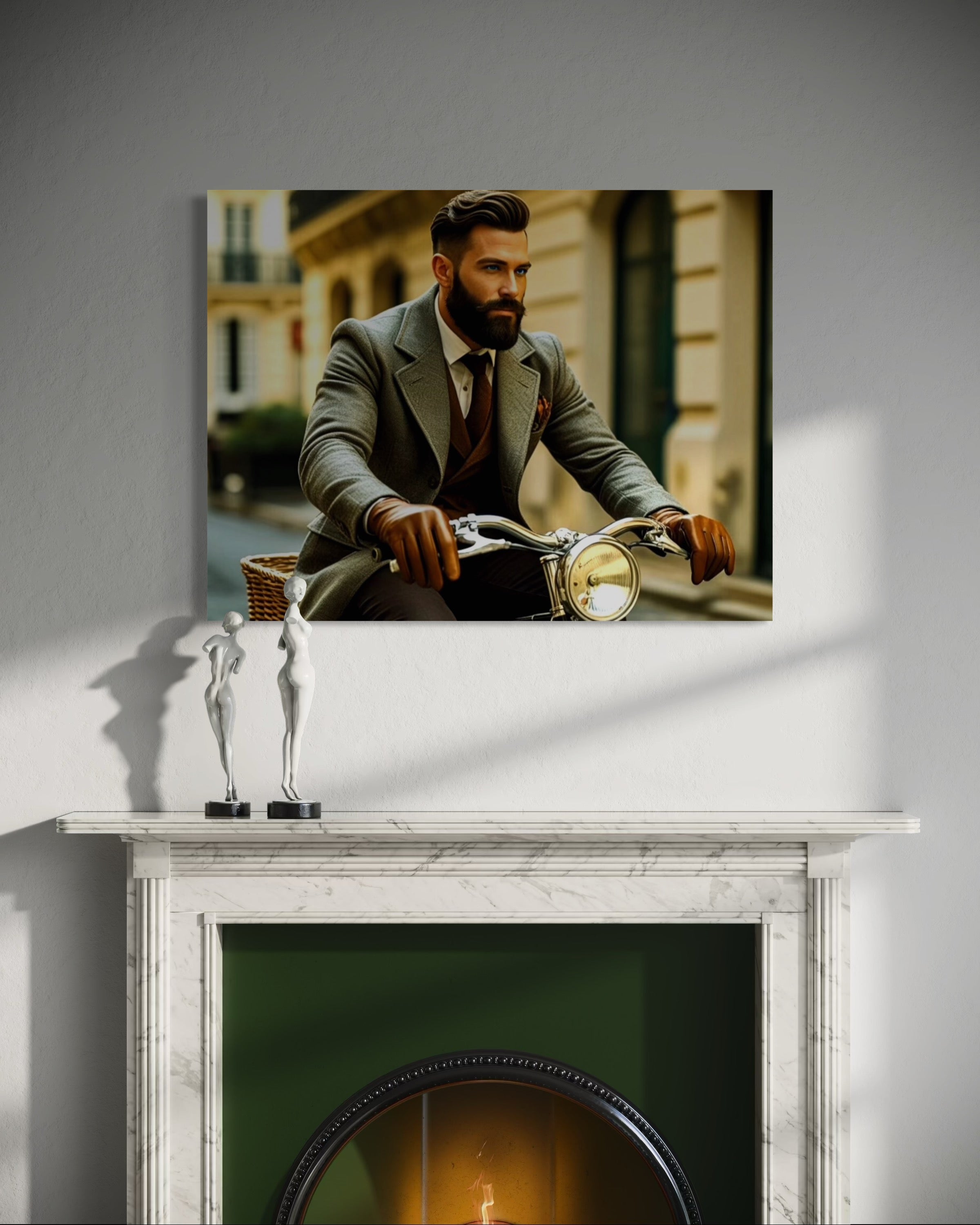 Men's Vintage Bike with Light Museum Print