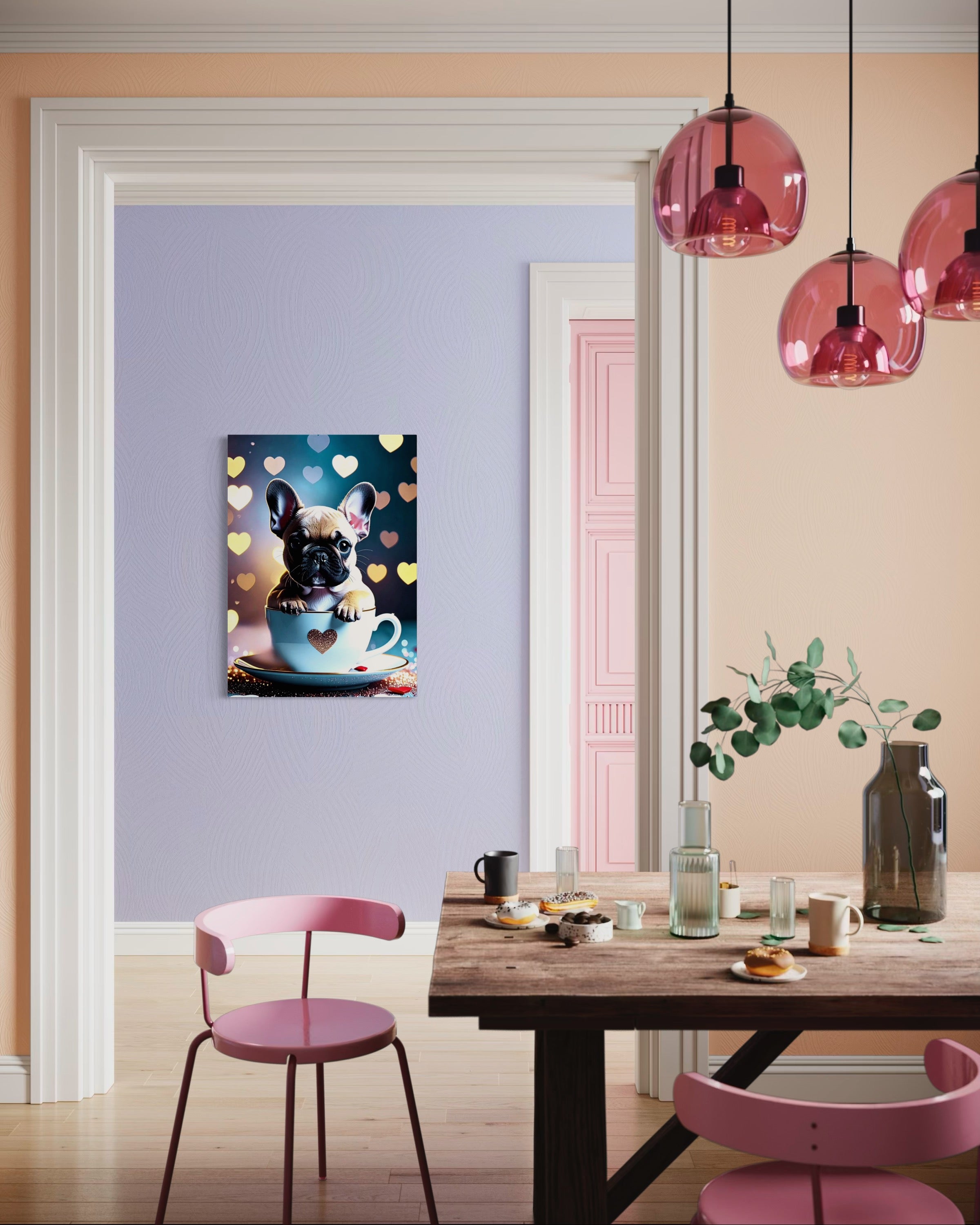 Tea Cup Frenchie Puppy Museum Print